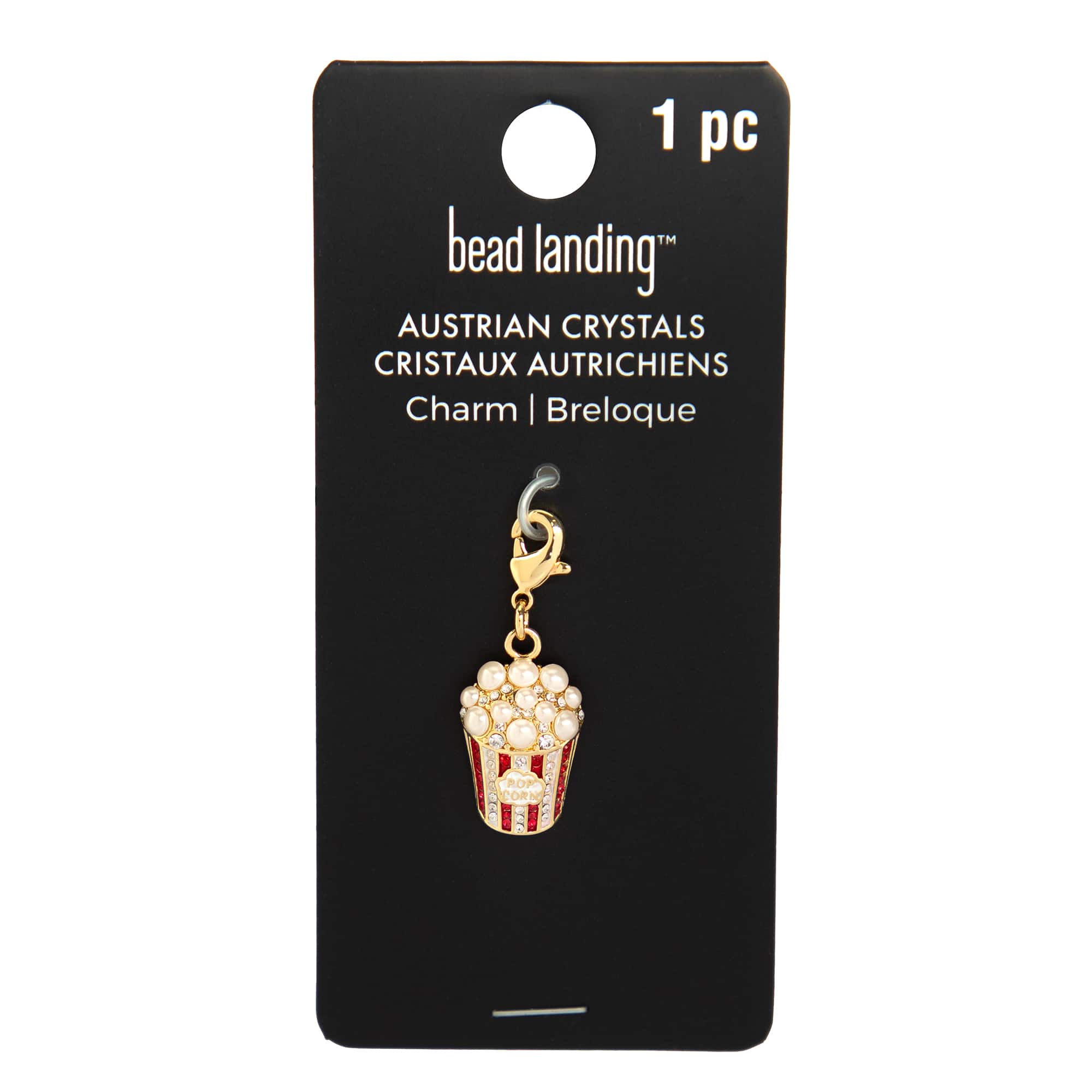 Movie Popcorn Austrian Crystal Charm by Bead Landing™