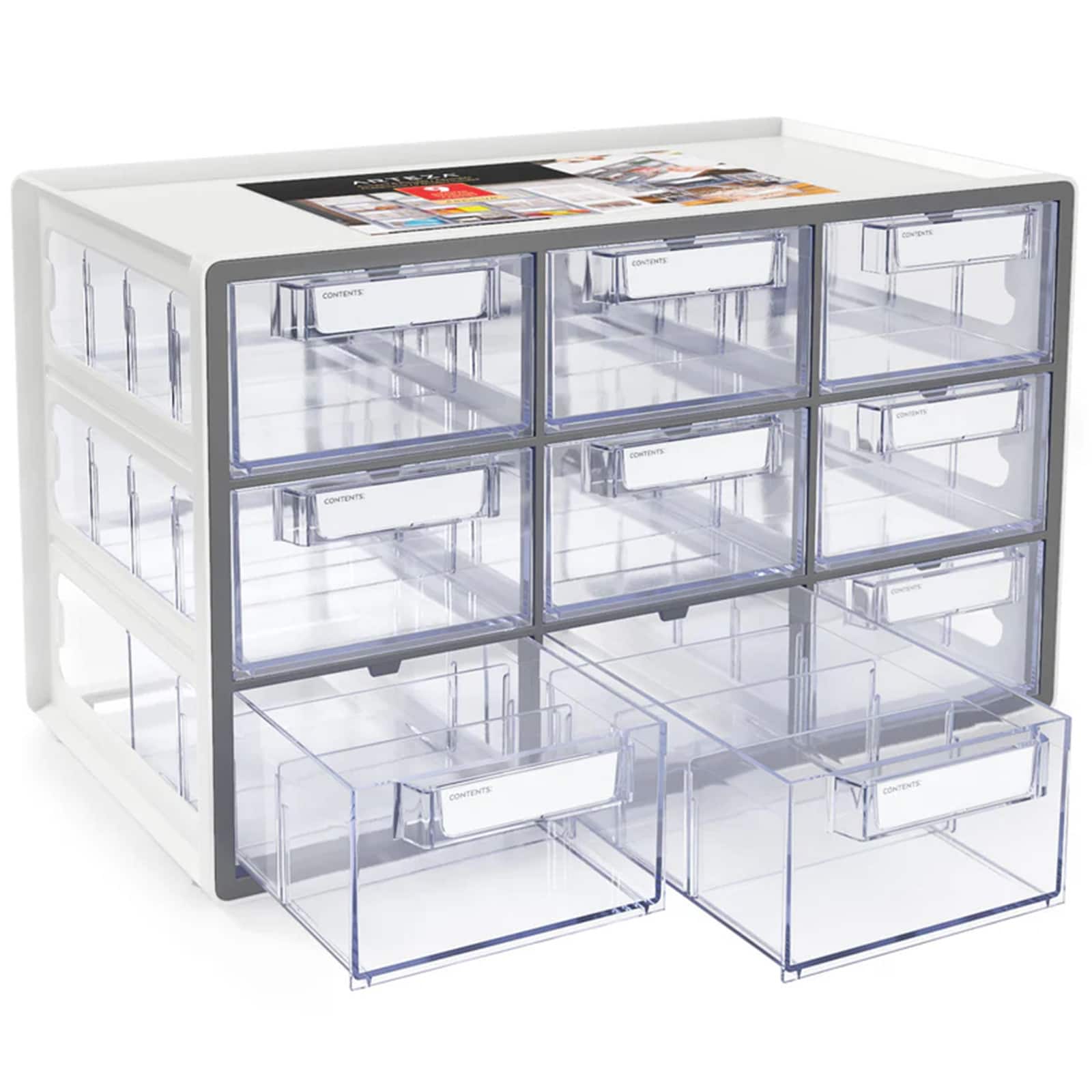 Arteza® Gray 9 Drawer Stackable Storage Cabinet