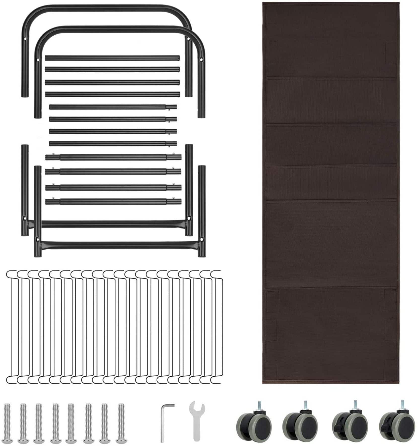 NEX™ Black 20-Hanger Rolling Trolley Closet Organizer