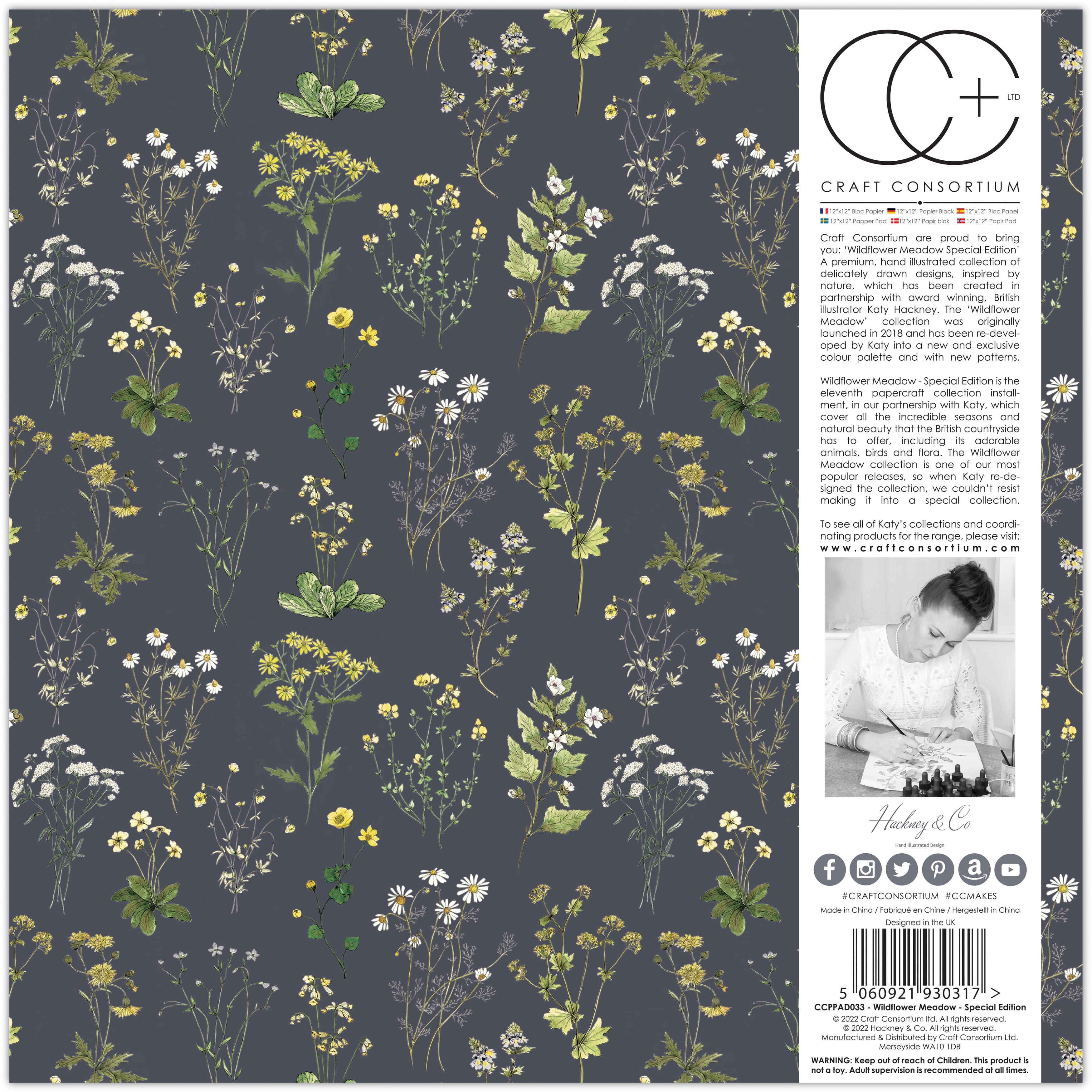 Craft Consortium Double-Sided Paper Pad 12" x 12" 40 ct. Wildflower Meadow