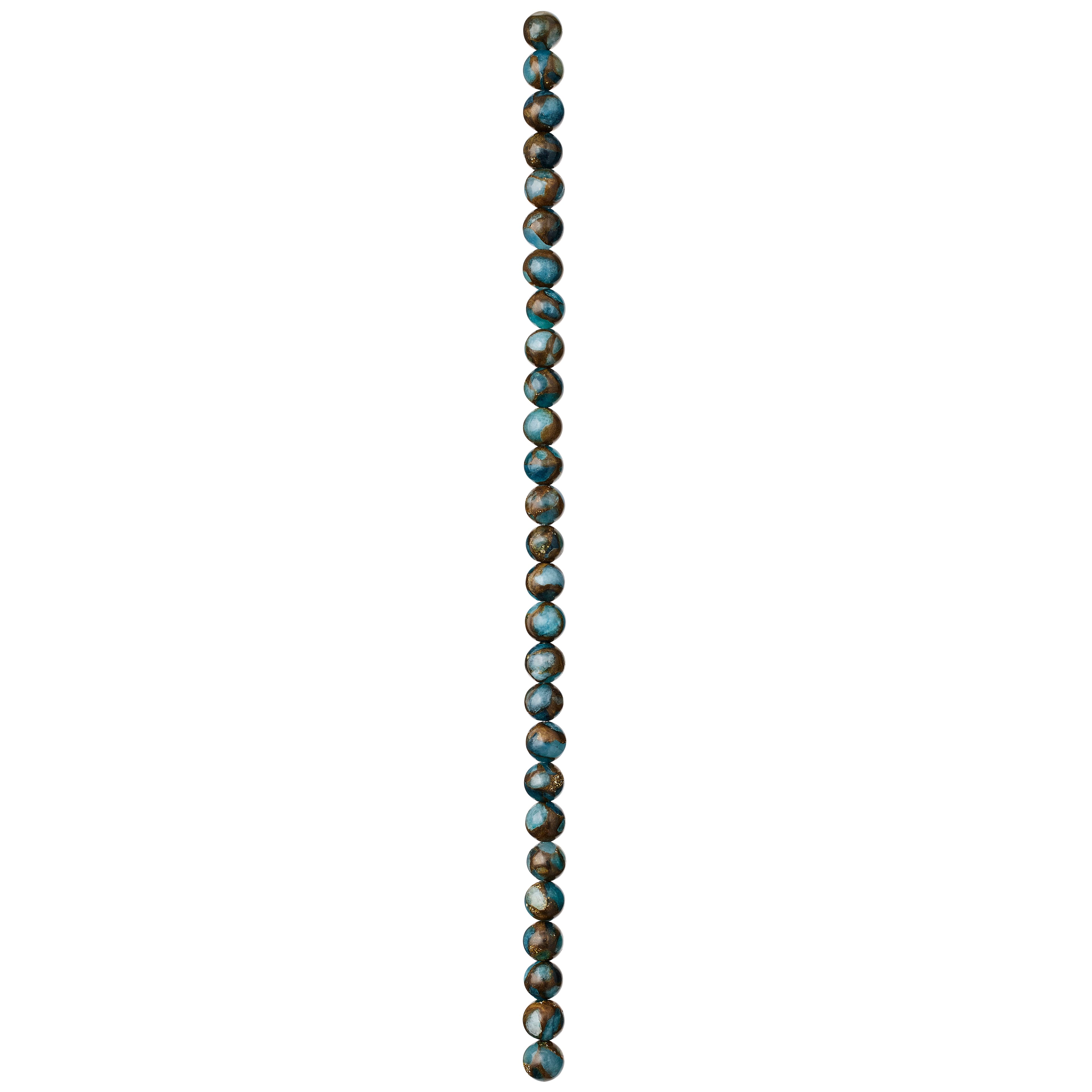 12 Pack: Light Blue Impression Jasper Round Beads, 6mm by Bead Landing™