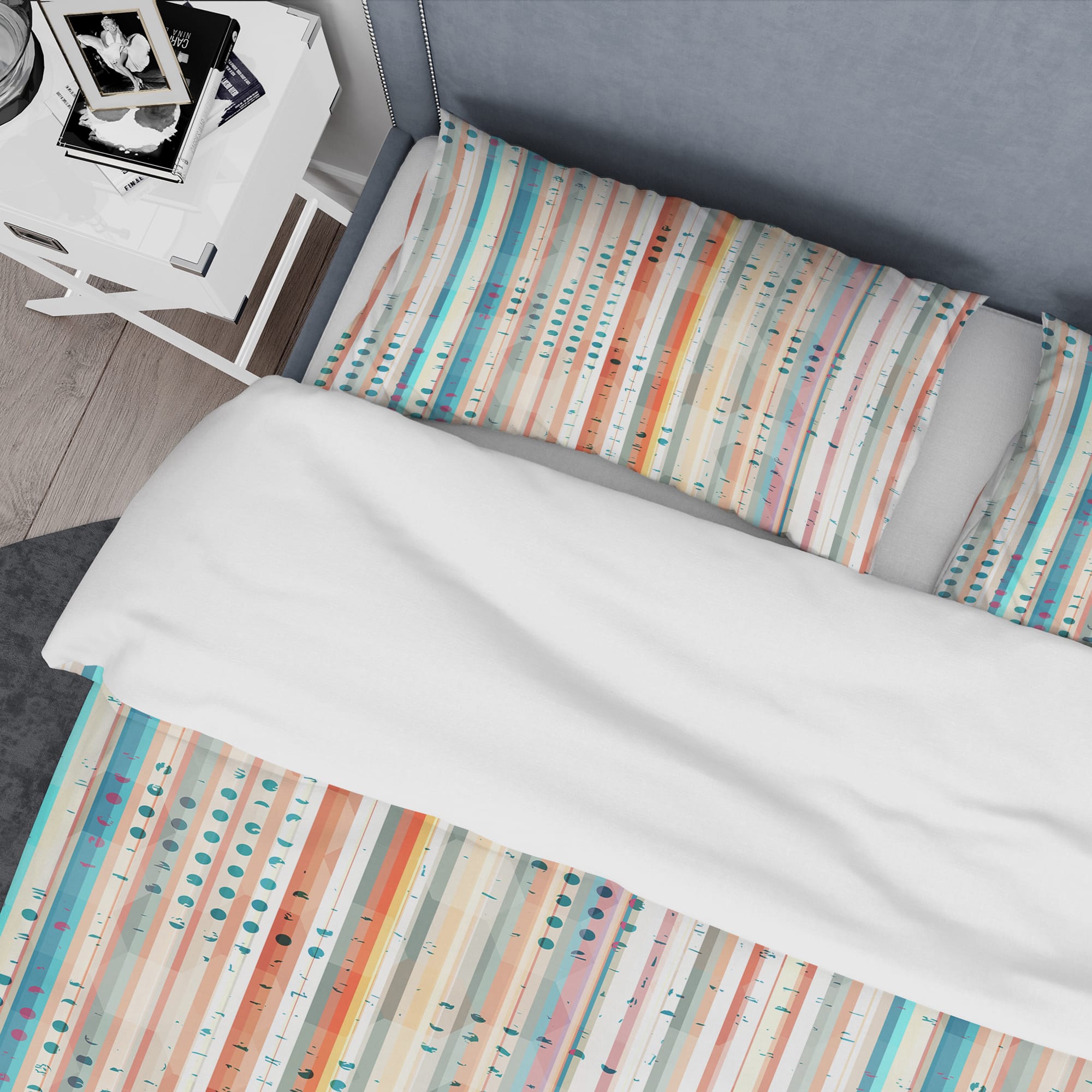 Designart 'Grunge Line' Mid-Century Modern Bedding Set