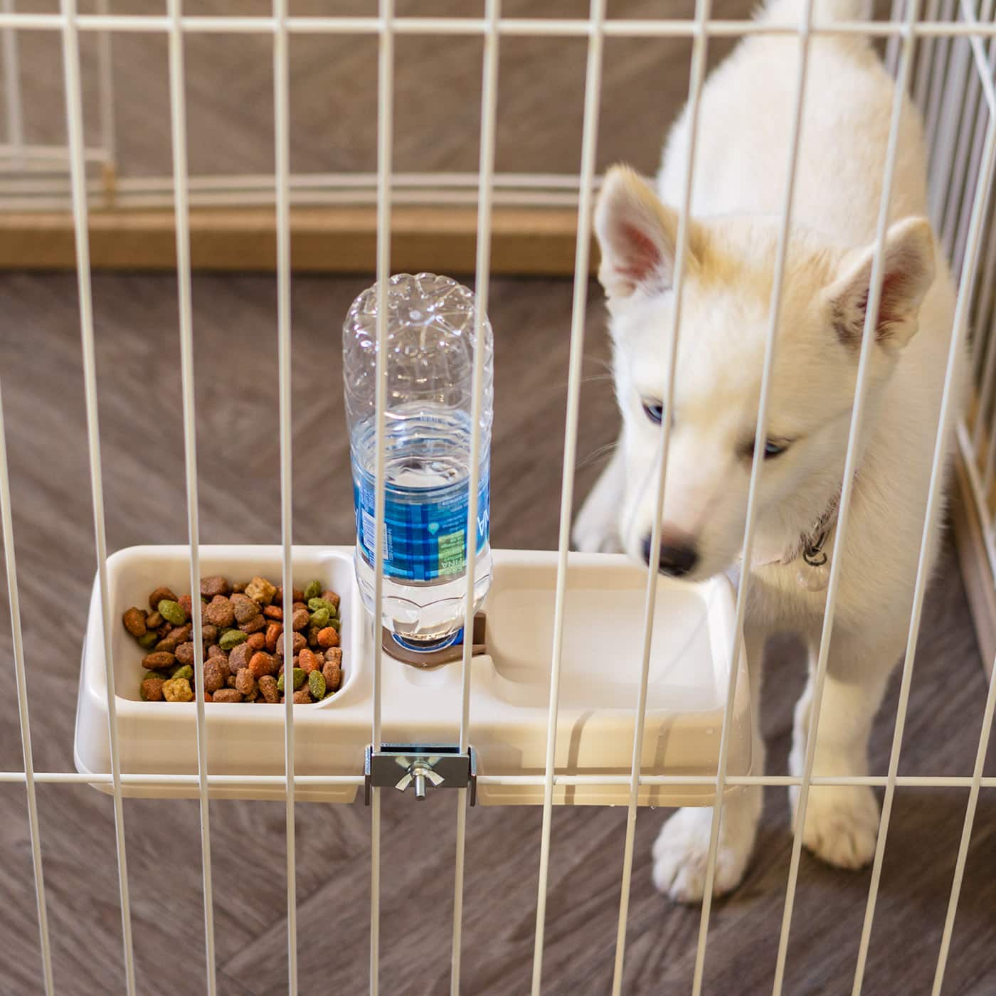 Iris® Beige Pet Crate Water Feeder