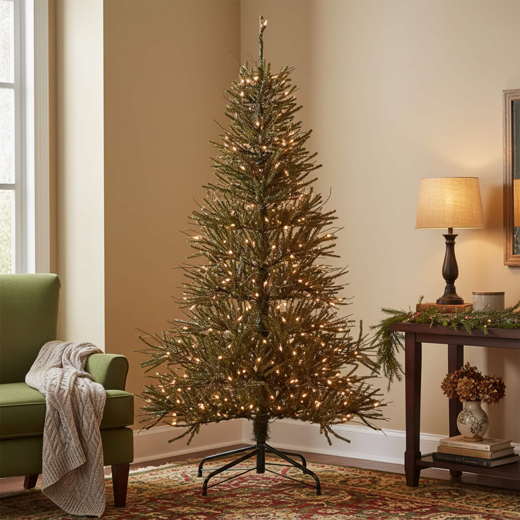 Northlight 6ft. Pre-Lit Warsaw Twig Artificial Christmas Tree, Clear Lights