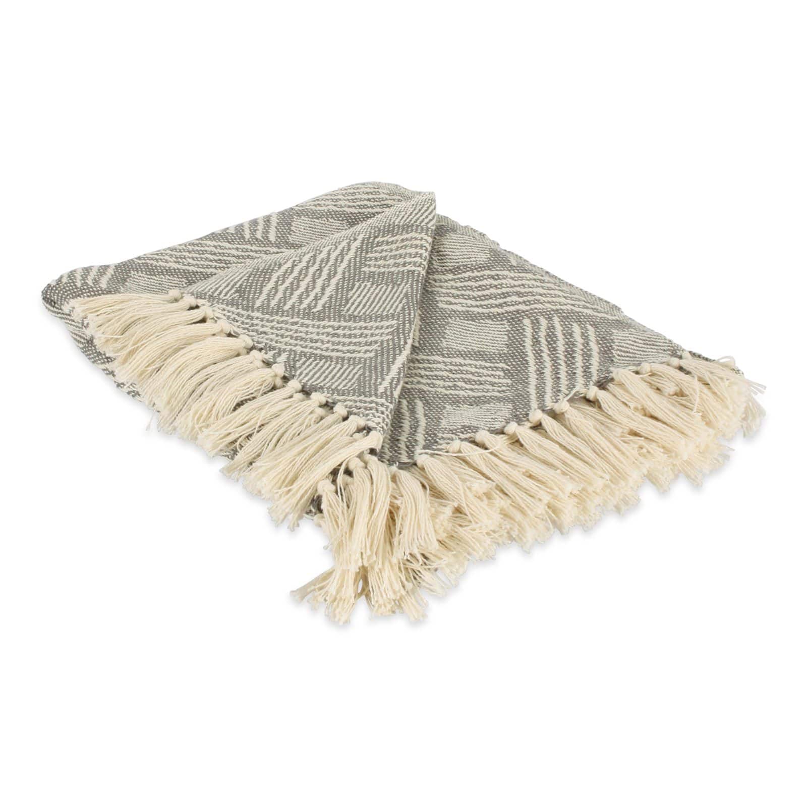 DII® Gray Basket Weave Woven Throw