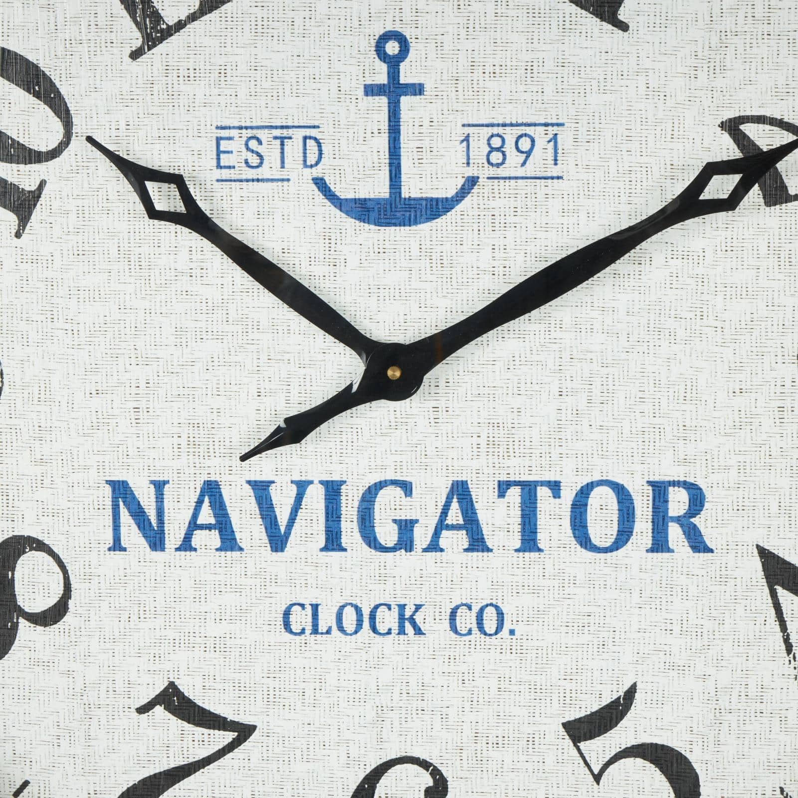 33" White & Blue Wood & Rope Ship Wheel Decorative Wall Clock