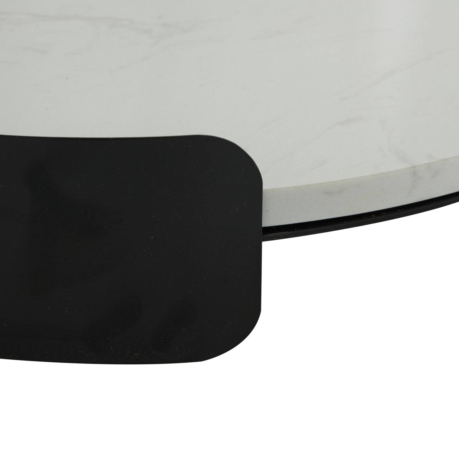19" White Marble Round Living Room Décor Tray