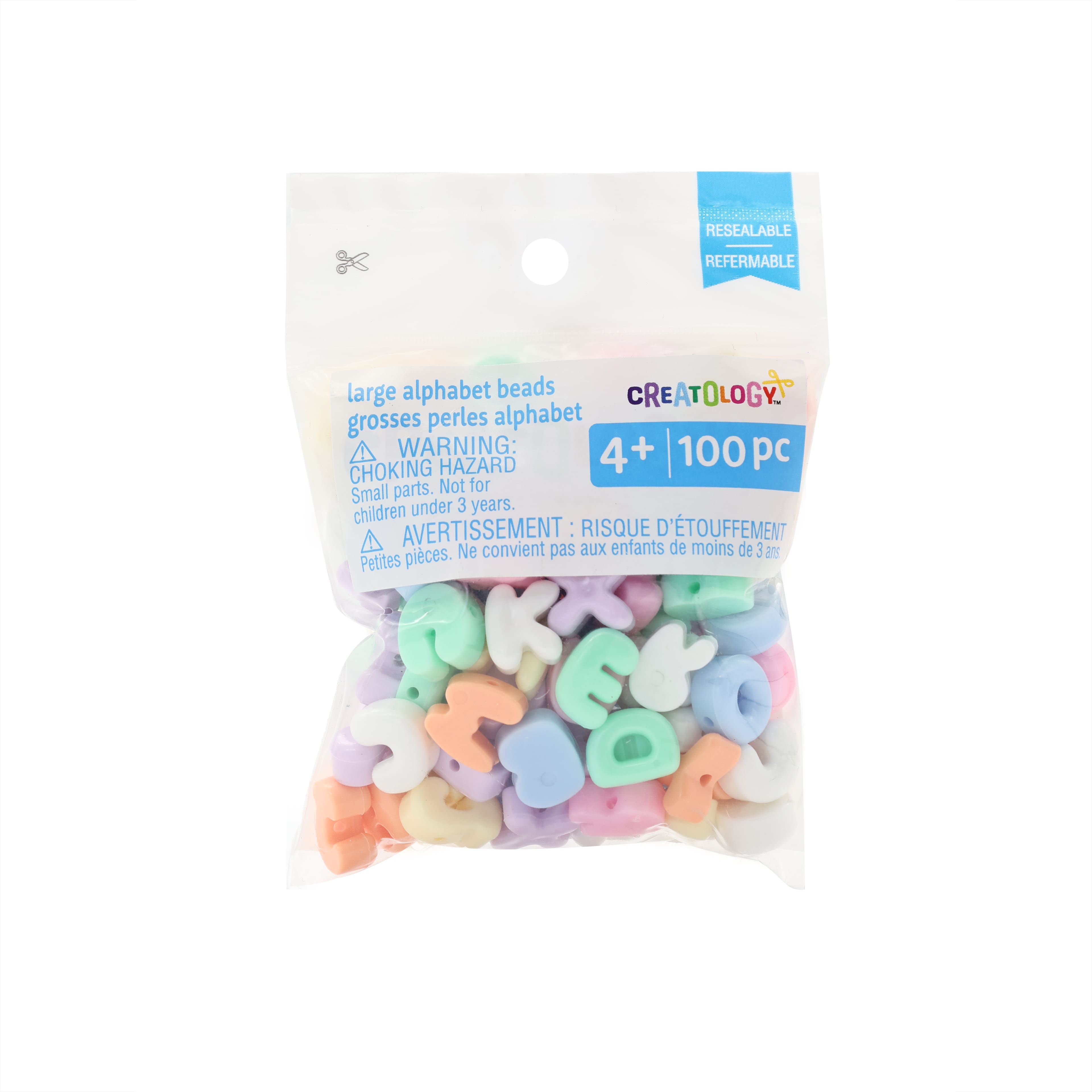 Large Pastel Alphabet Beads, 100ct. by Creatology™