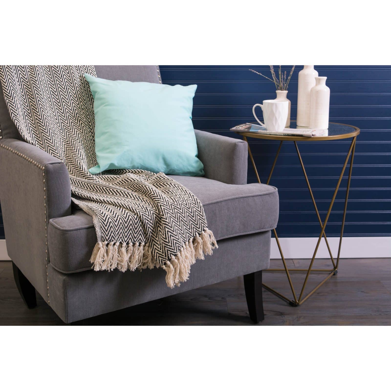 DII® Black Handloom Chevron Throw