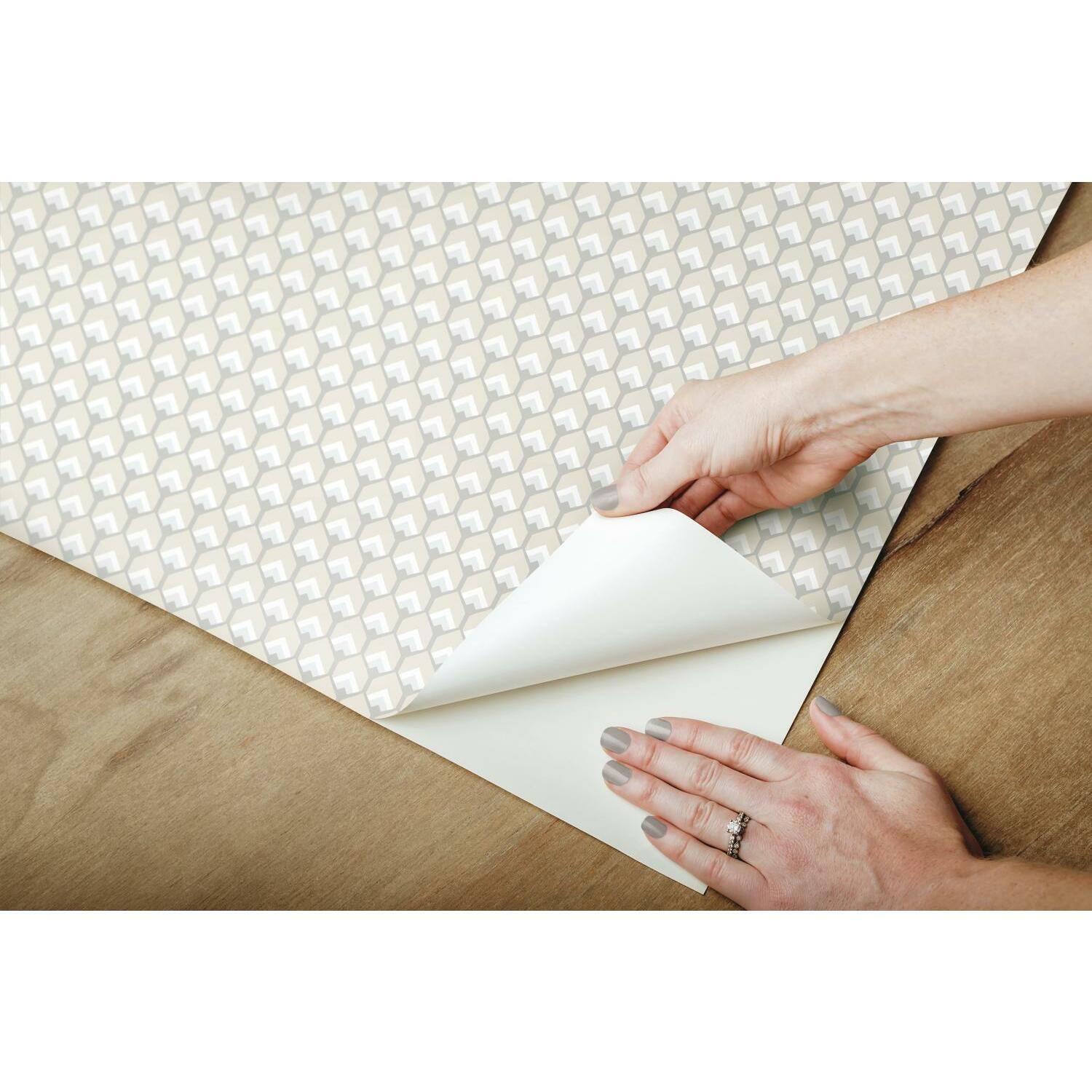 RoomMates 3D Petite Hexagons Peel & Stick Wallpaper