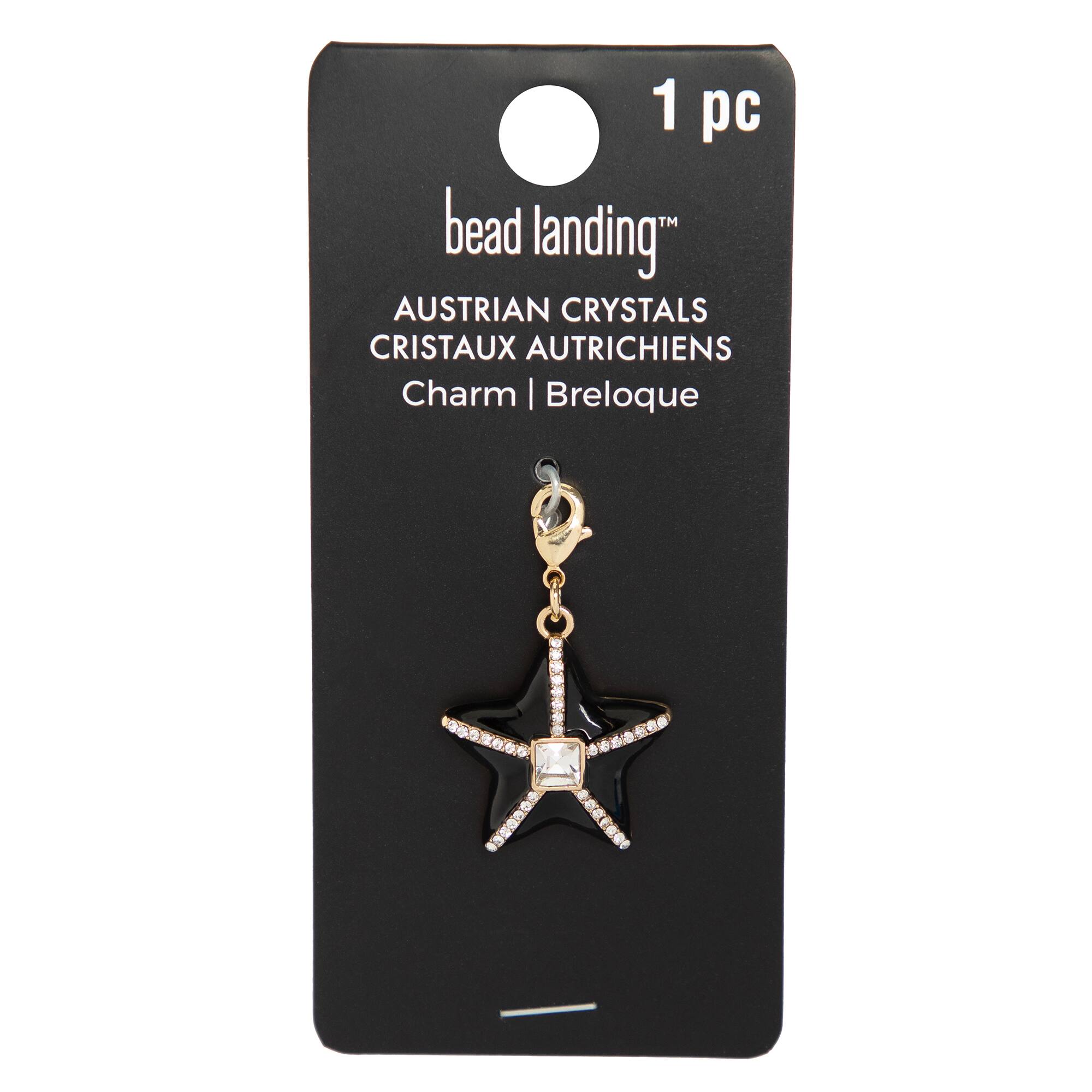 Black Star Austrian Crystal Charm by Bead Landing™