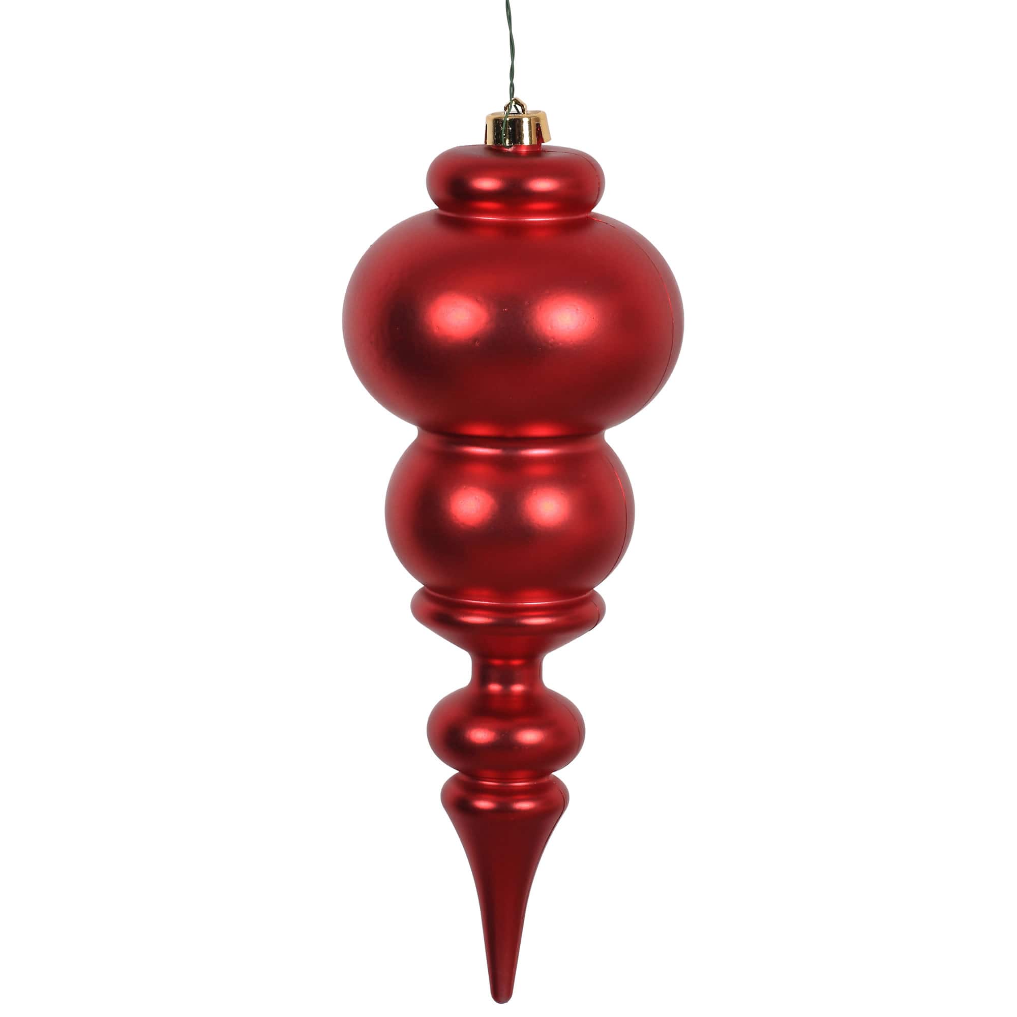 Vickerman 14" Red Matte Finial Ornament