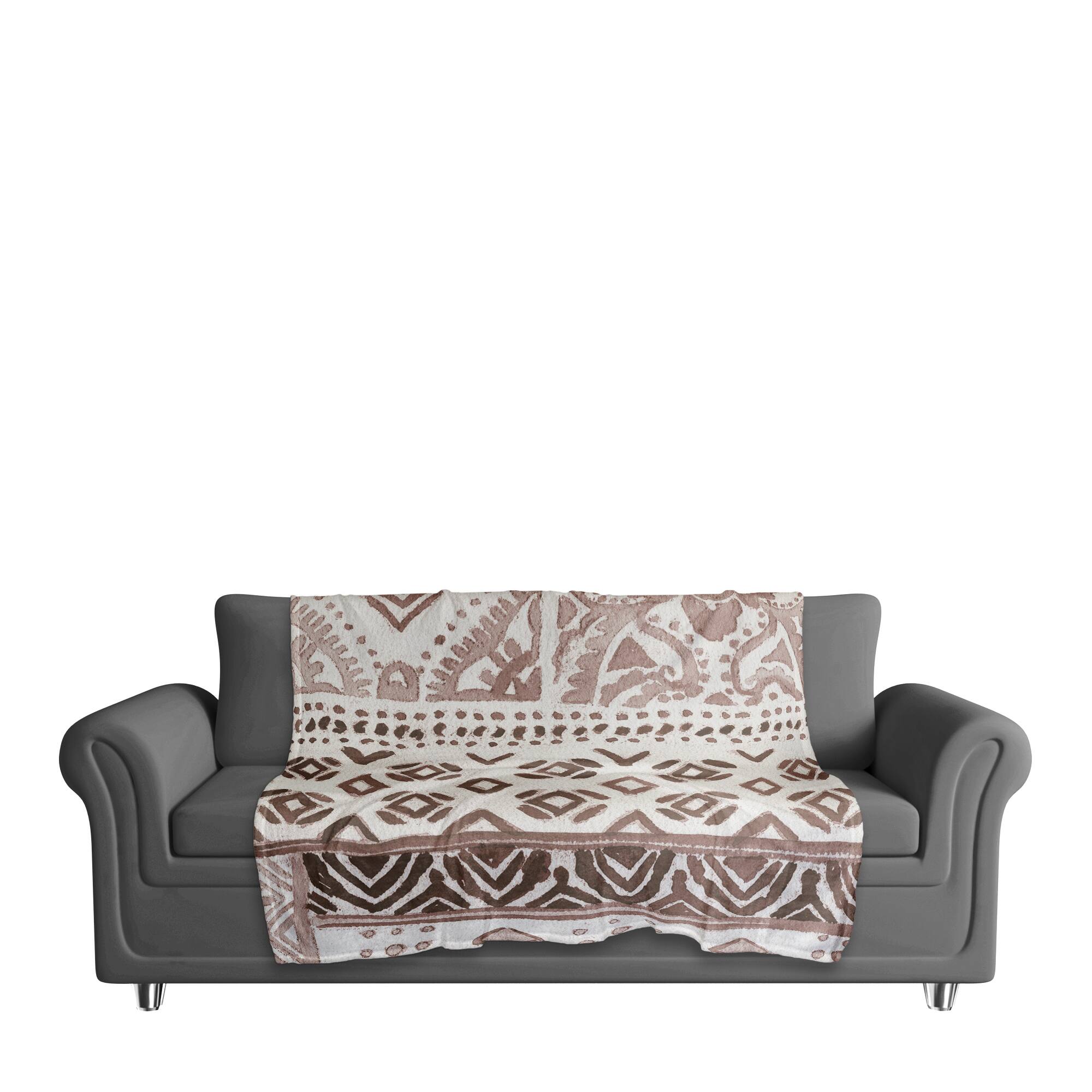 Deep Red Pattern Coral Fleece Blanket