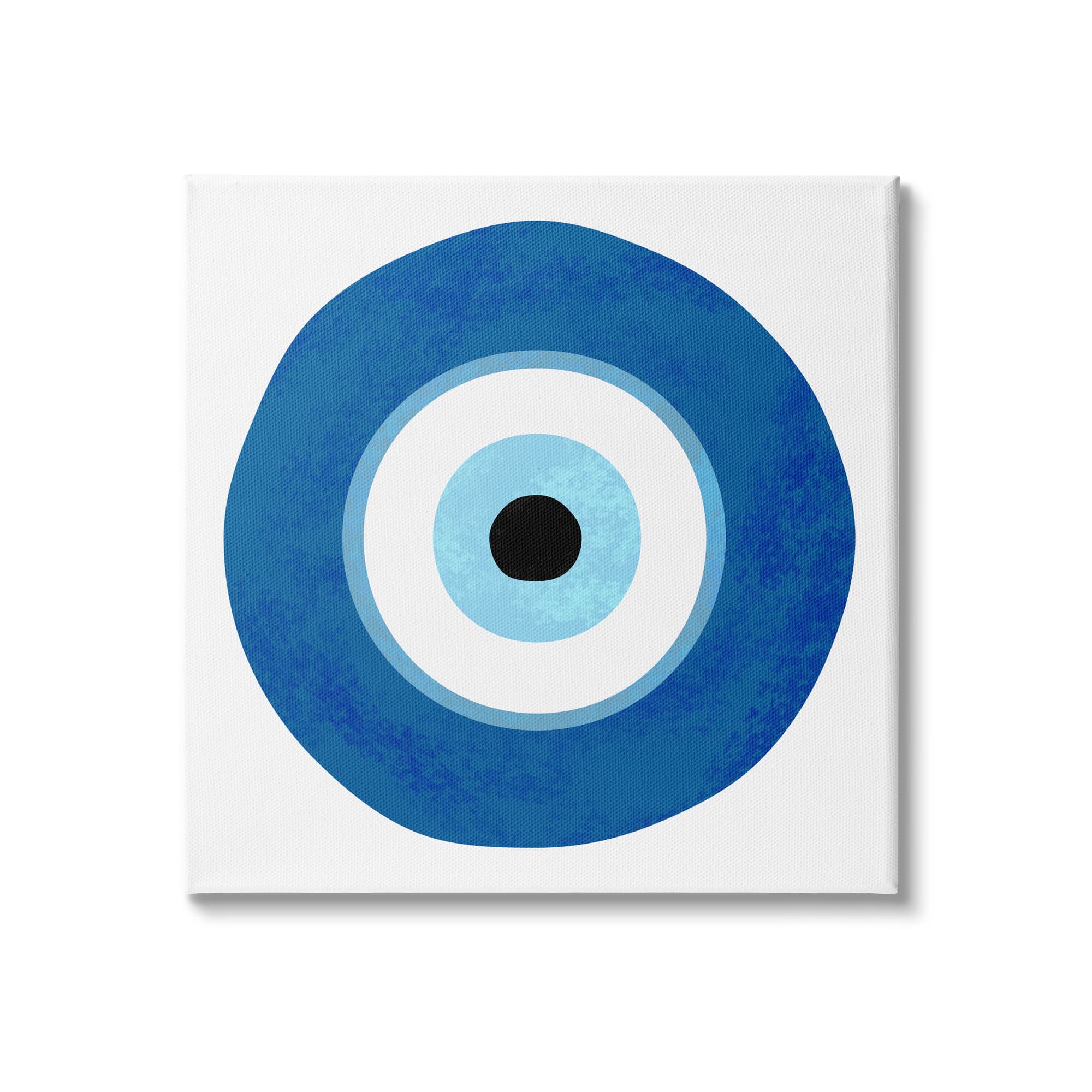 Stupell Industries Eye Centric Bold Blue Abstract Circular Dominant Shapes Canvas Wall Art