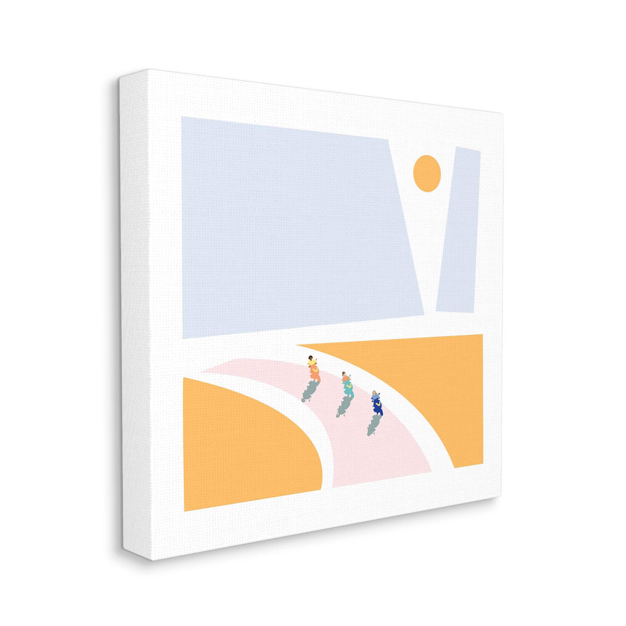 Stupell Industries Abstract Summer Vespa Bike Riders Wall Art