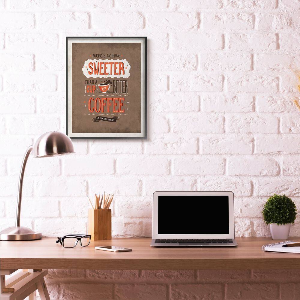 Stupell Industries Nothing Sweeter Coffee with Black Frame Wall Accent