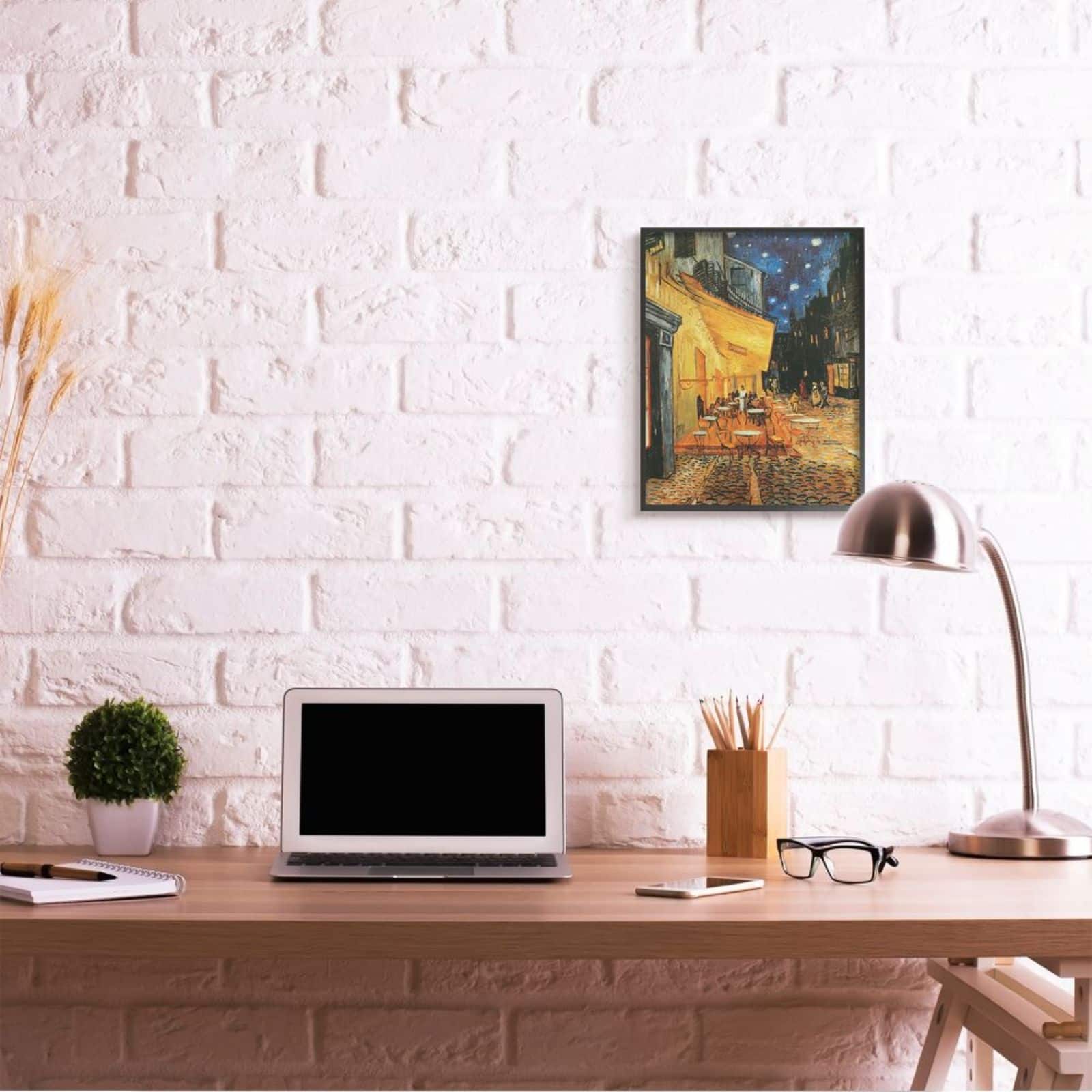 Stupell Industries Café Terrace at Night Traditional Van Gogh Painting Framed Wall Art