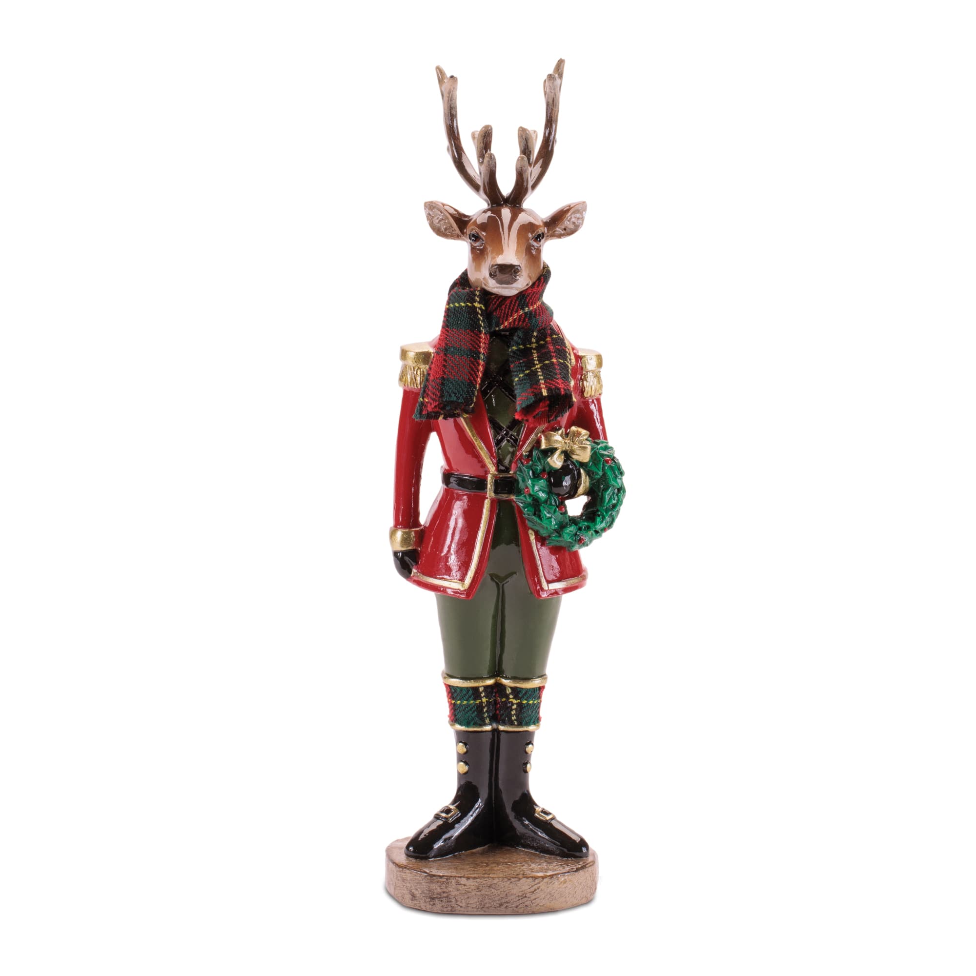 Melrose 10.75" Plaid Deer Nutcracker Figurines Set