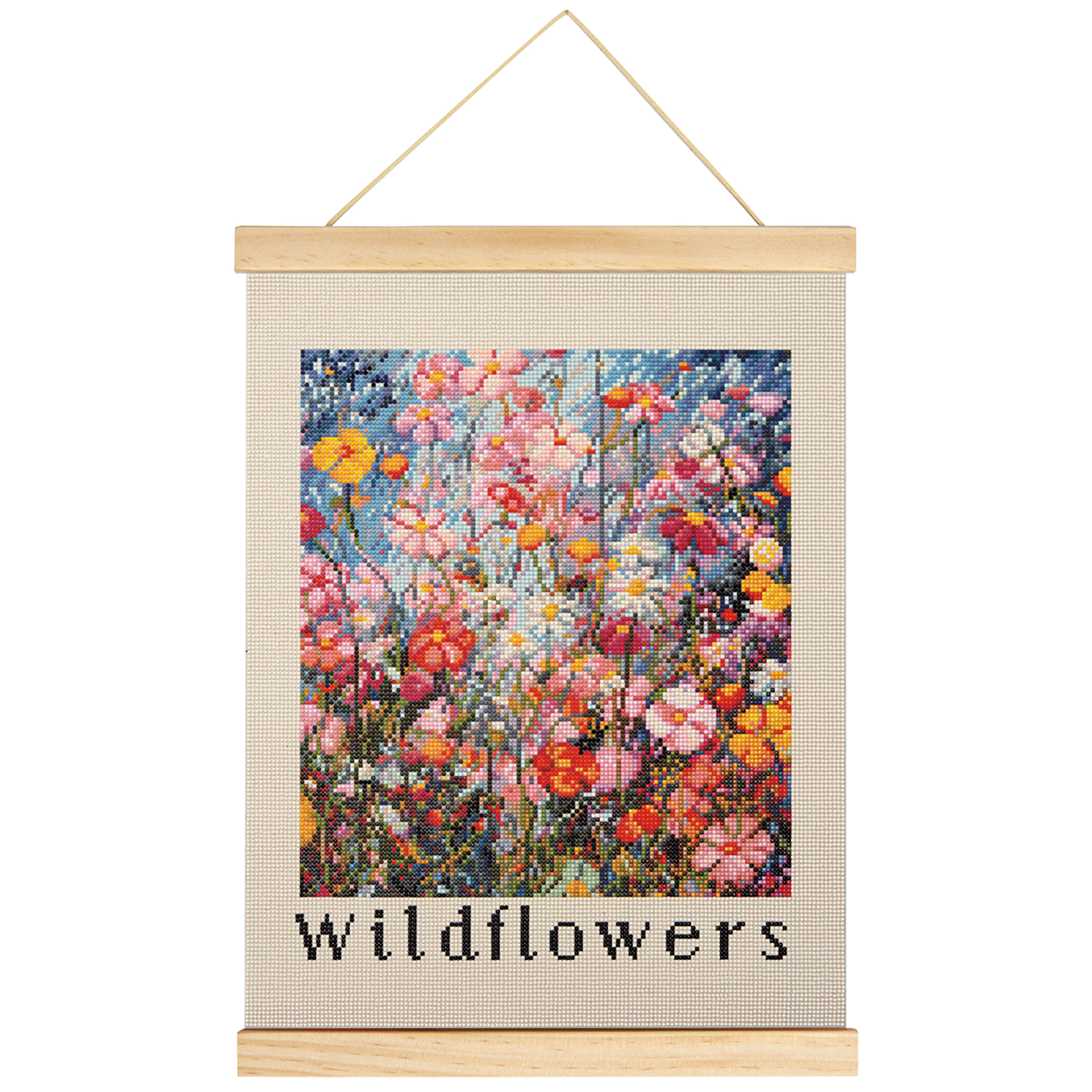16" x 20" Wildflowers Diamond Art Kit with Wood Frame by Make Market®