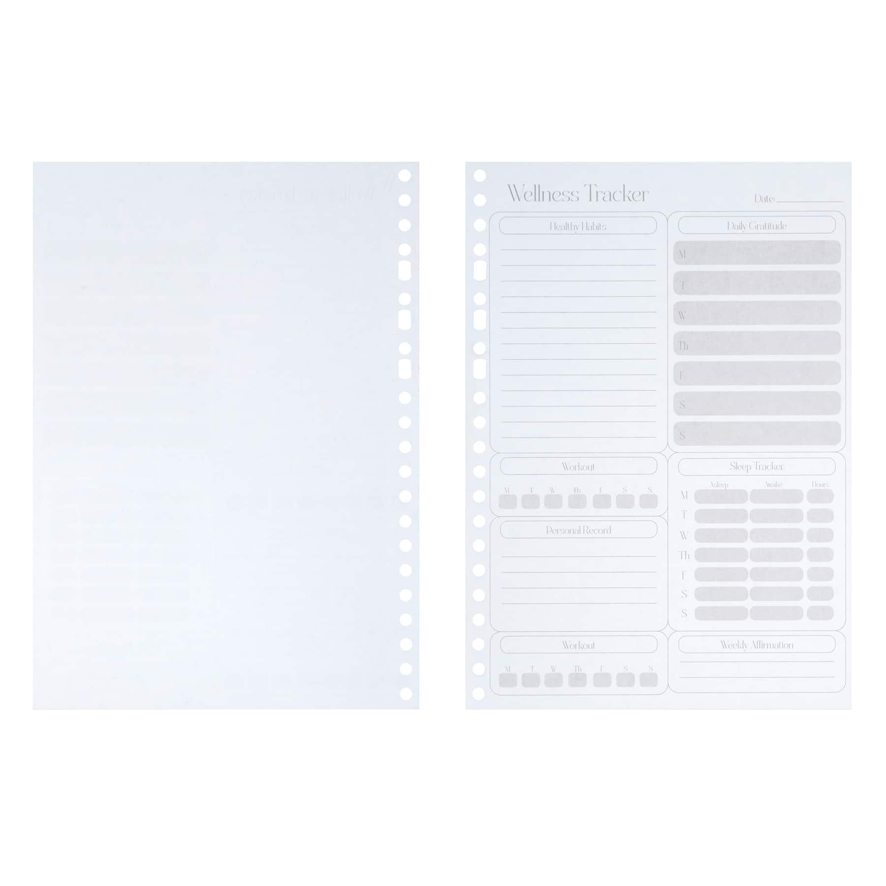 5.8" x 8.2" A5 Wellness Fill Paper, 50 Sheets by Recollections™