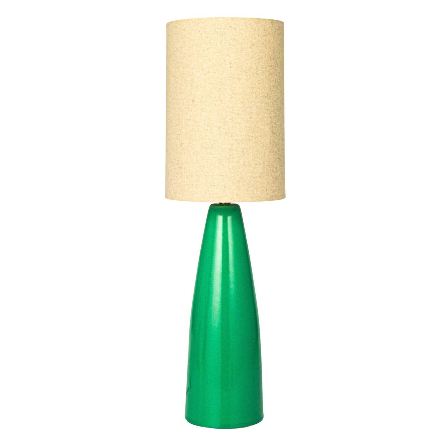 Hello Honey® 27.5" Green Reactive Glaze Ceramic Table Lamp with Linen Shade