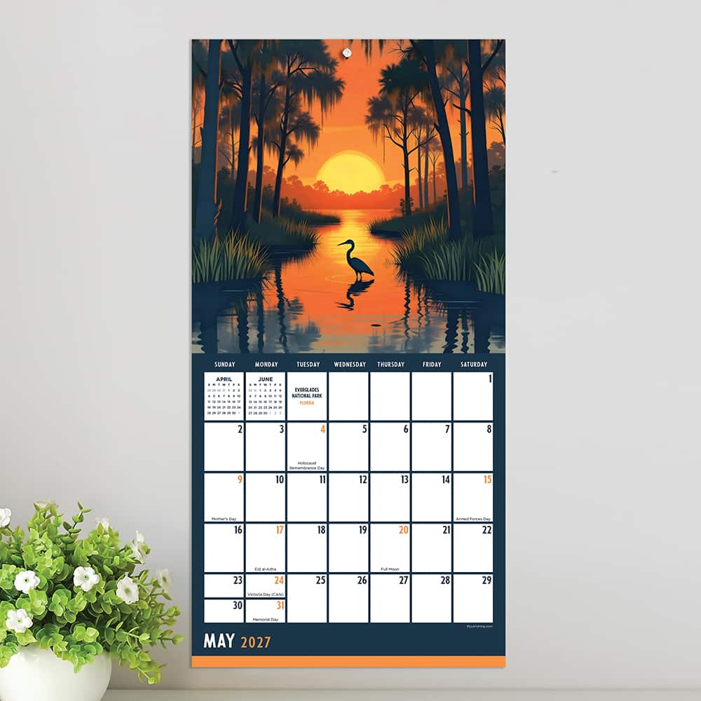 2027 National Parks-Art Mini Calendar
