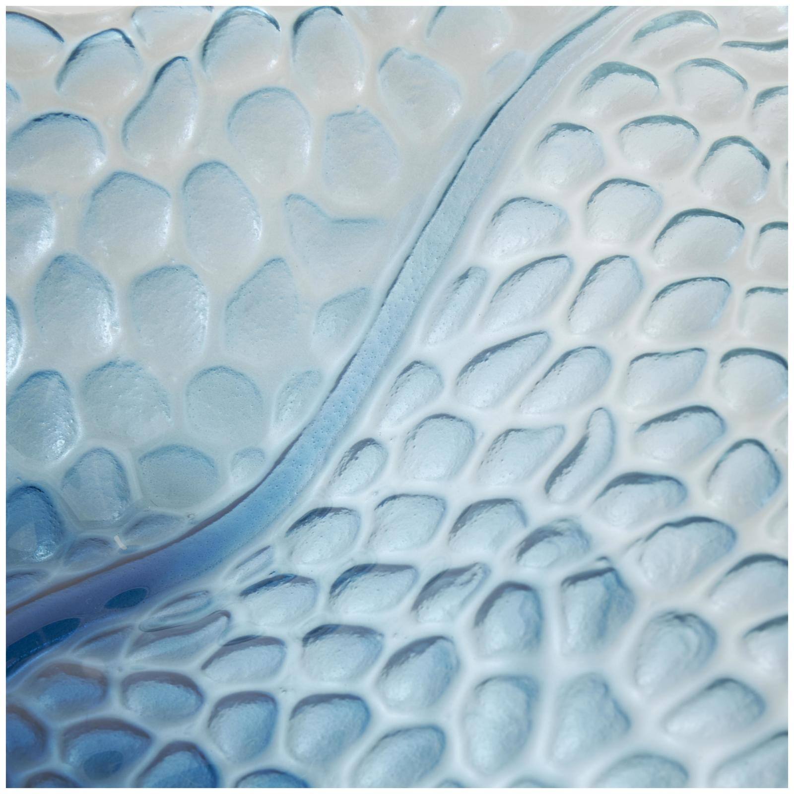 19.5" Blue Ombre Glass Starfish Charger with Metal Stand