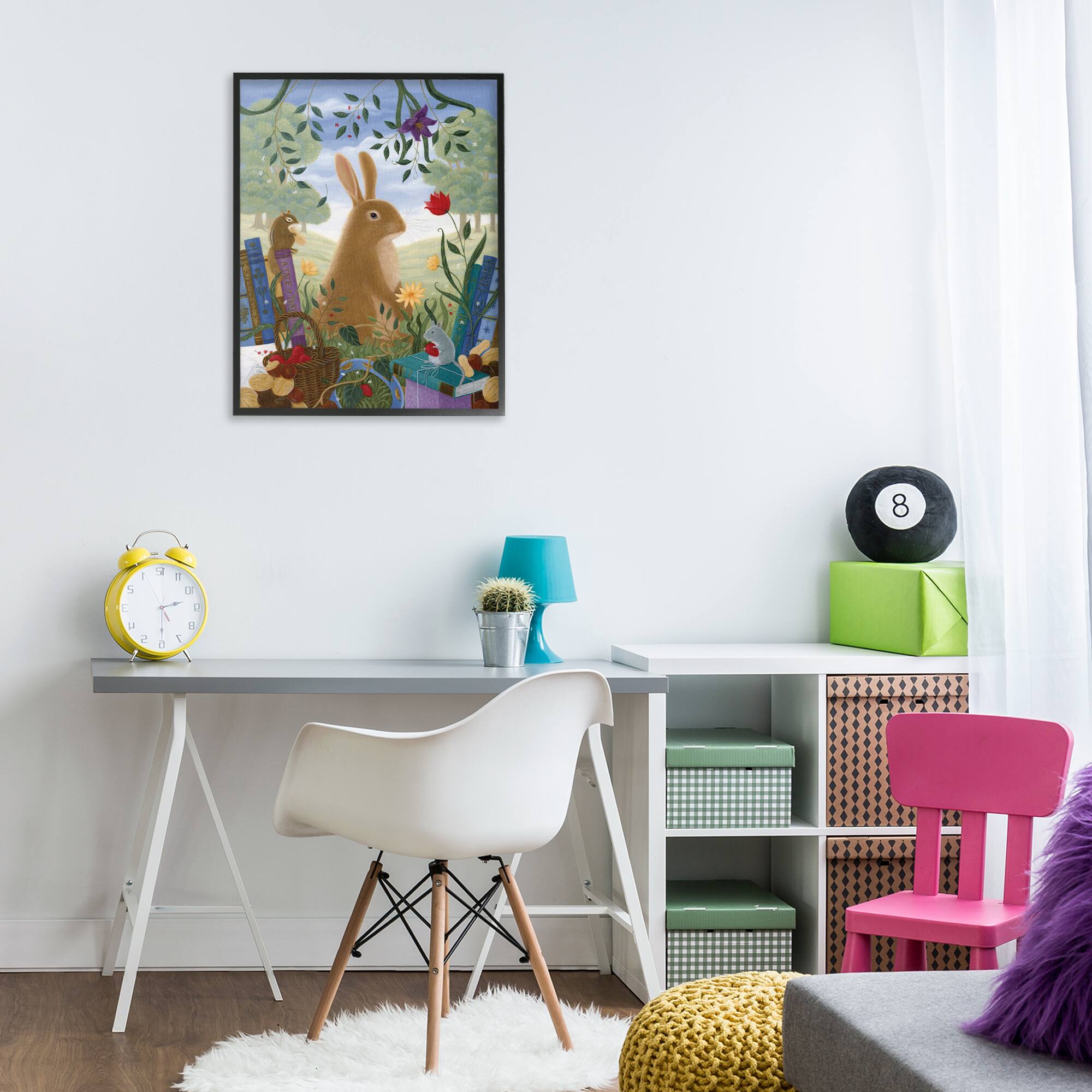 Stupell Industries Spring View Rabbit & Friends Framed Giclée Wall Art