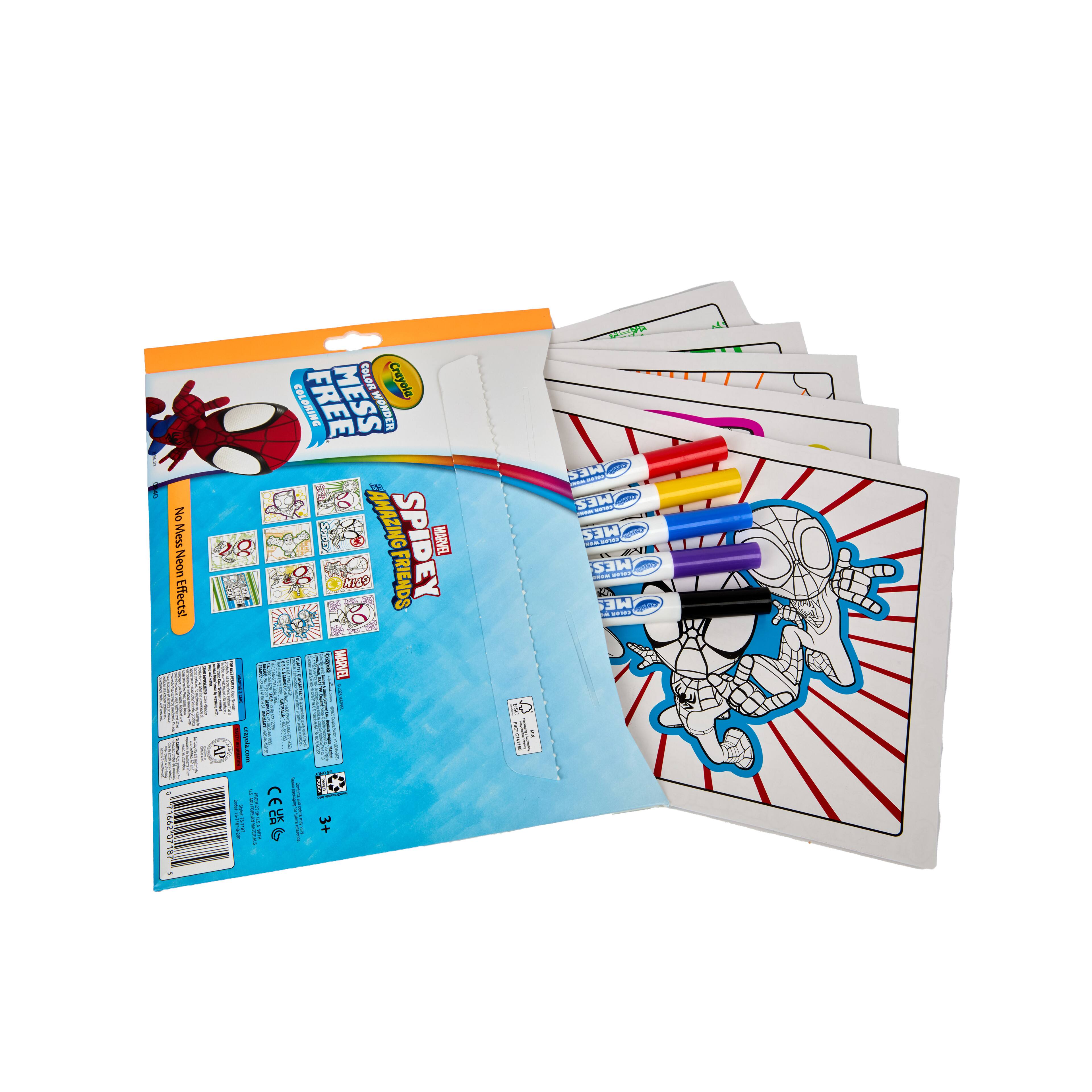 Crayola® Spidey & His Amazing Friends Color Wonder Mess Free Neon Coloring Kit