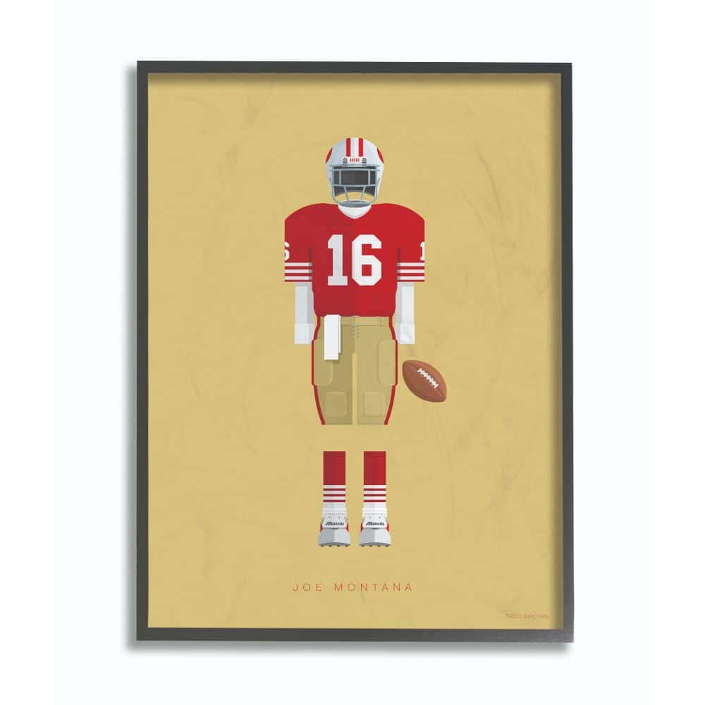 Stupell Industries Joe Montana Fashion Design Black Framed Wall Art