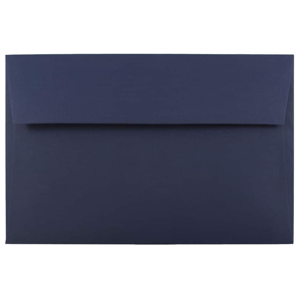 JAM Paper A10 Navy Blue Recycled Invitation Envelopes