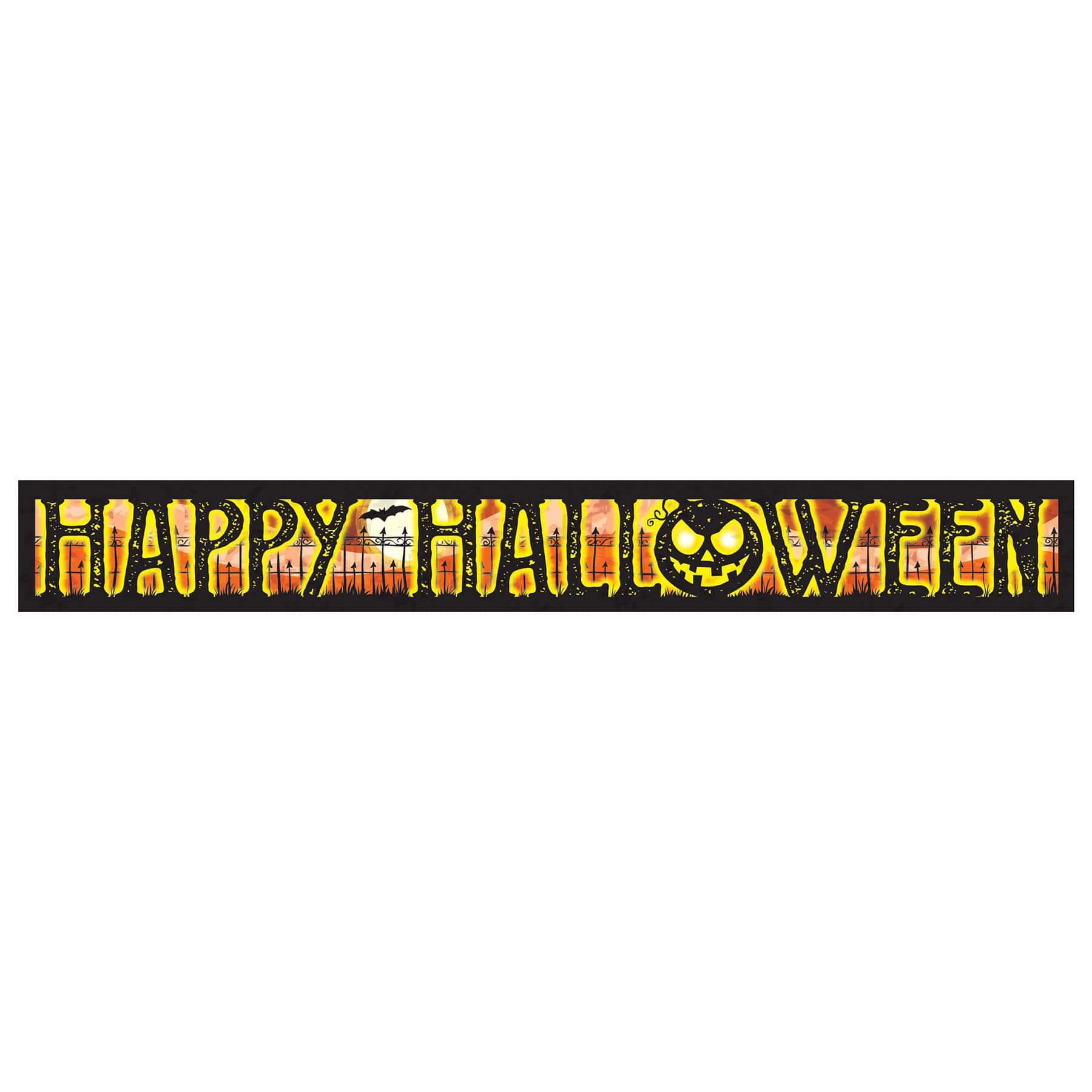 Beistle Metallic Happy Halloween Banners