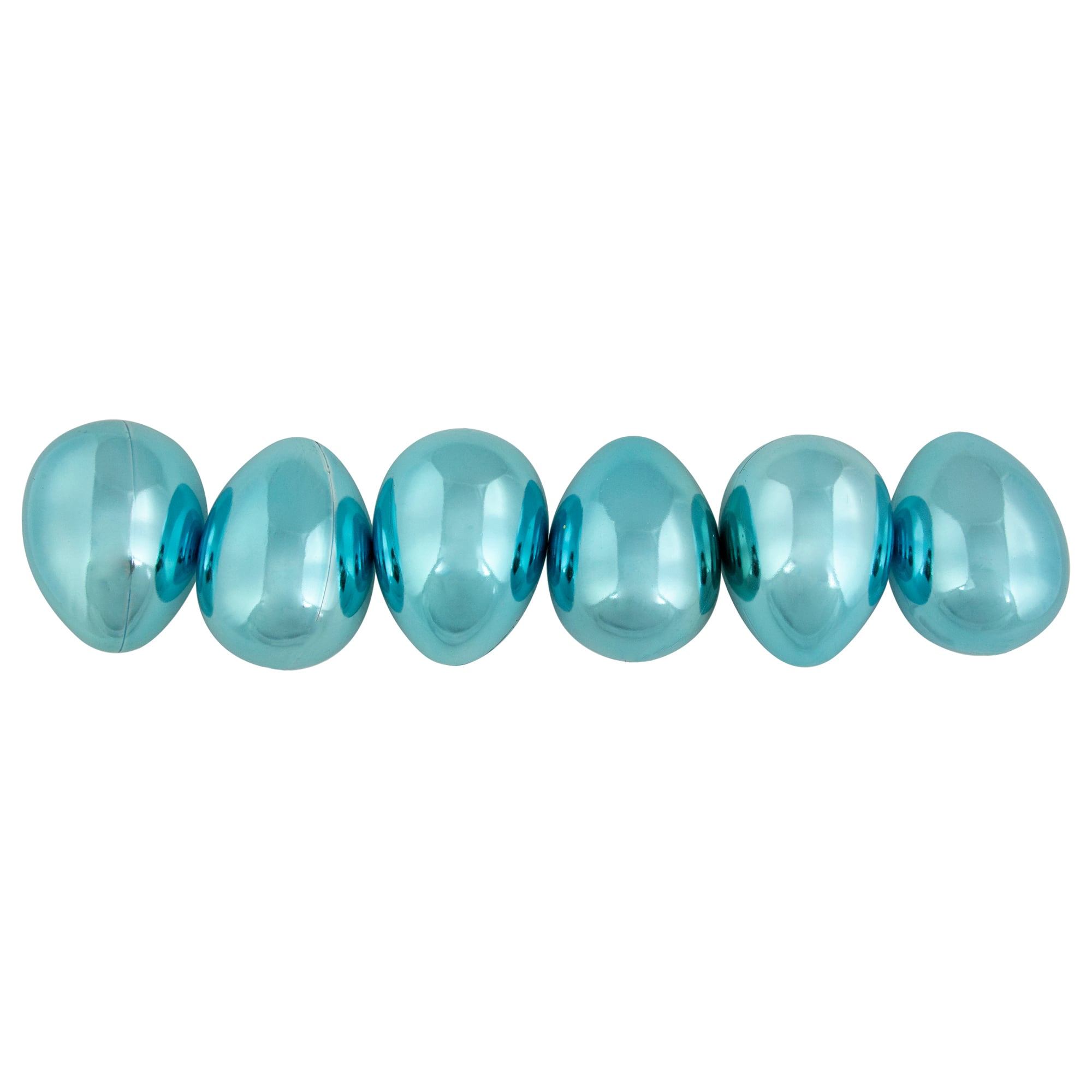 Metallic Blue Medium Size Easter Egg Decorations, 6ct.