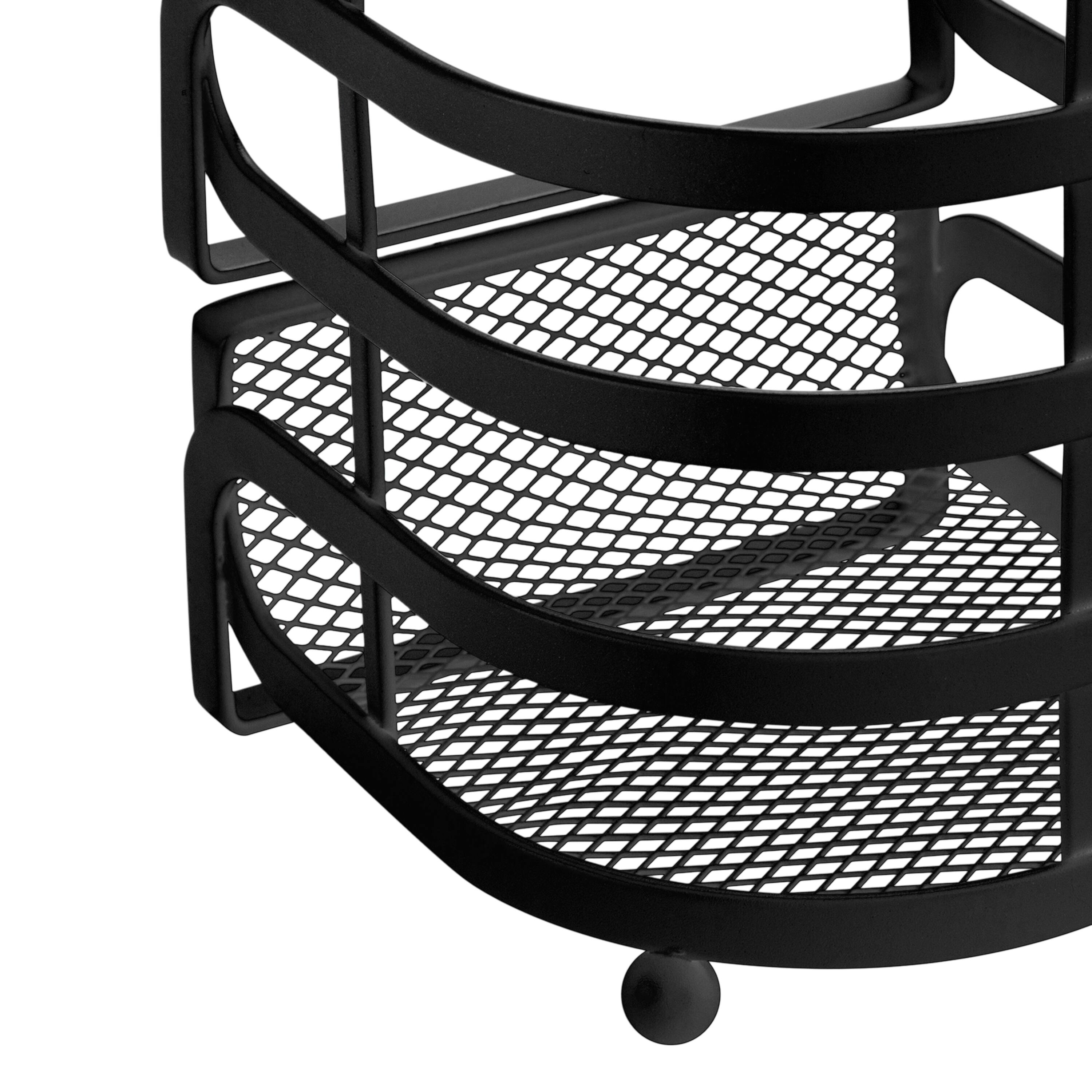 Kitchen Details Matte Black Industrial Collection Cooking Utensil Basket