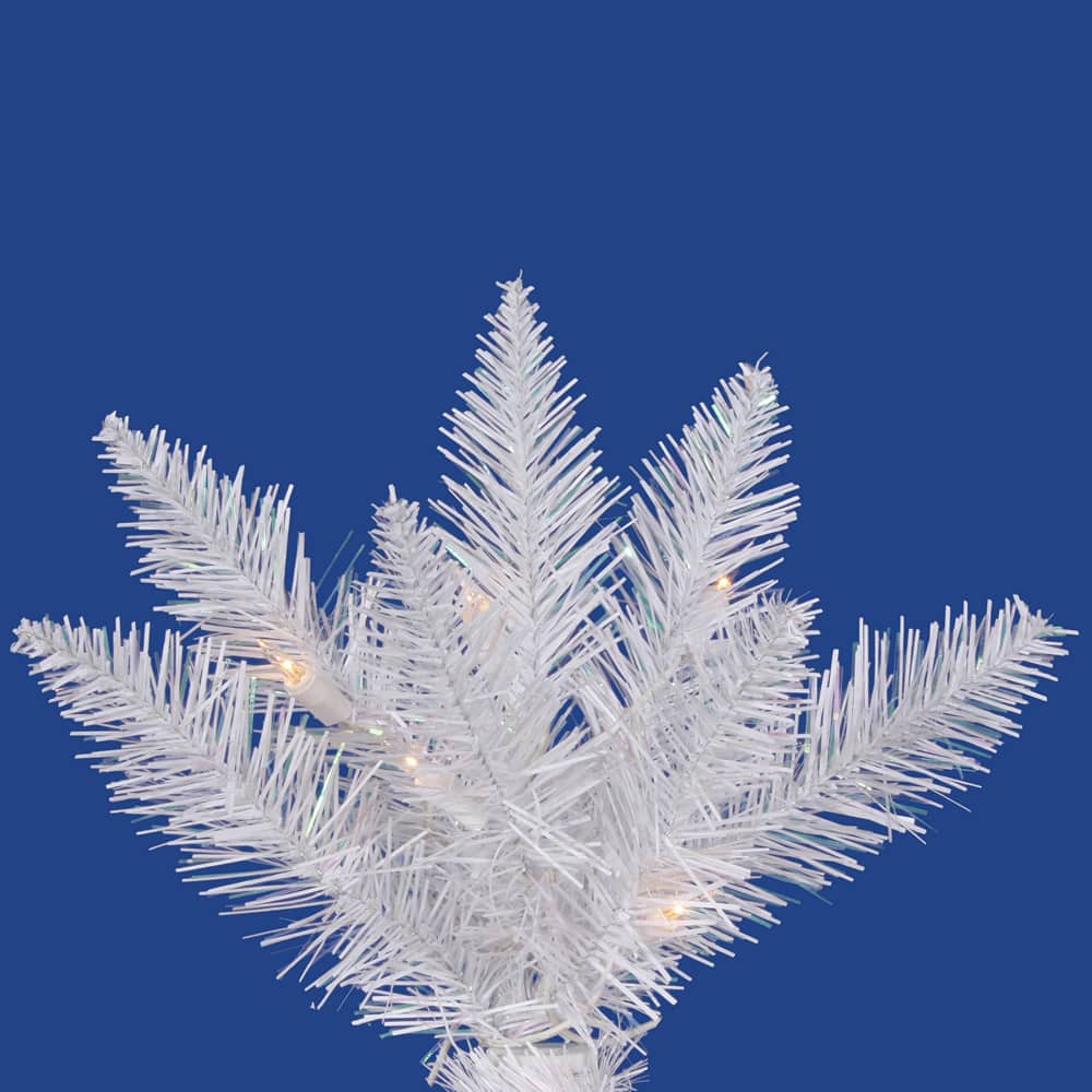 3.5ft. Pre-Lit Sparkle White Spruce Artificial Christmas Tree, Incandescent Lights