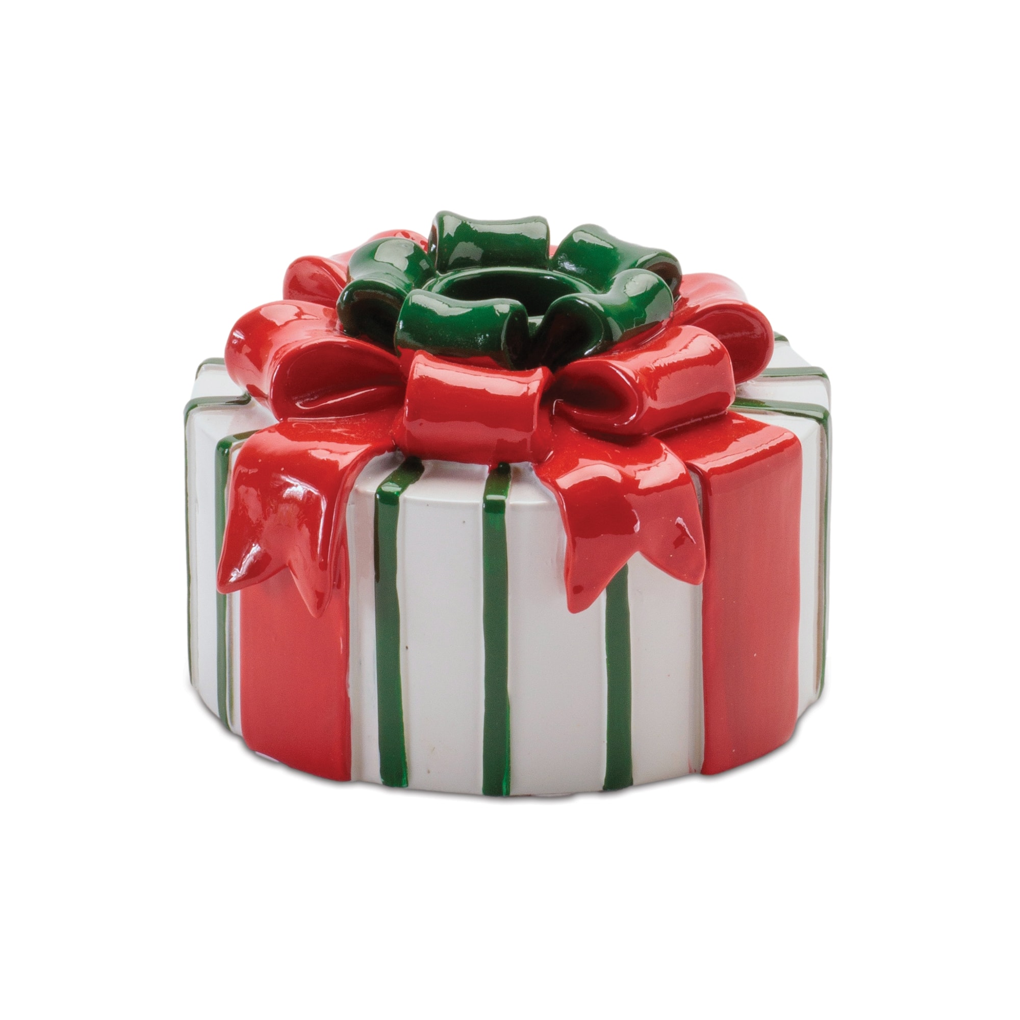 Melrose Holiday Present with Taper Candle Holder Set