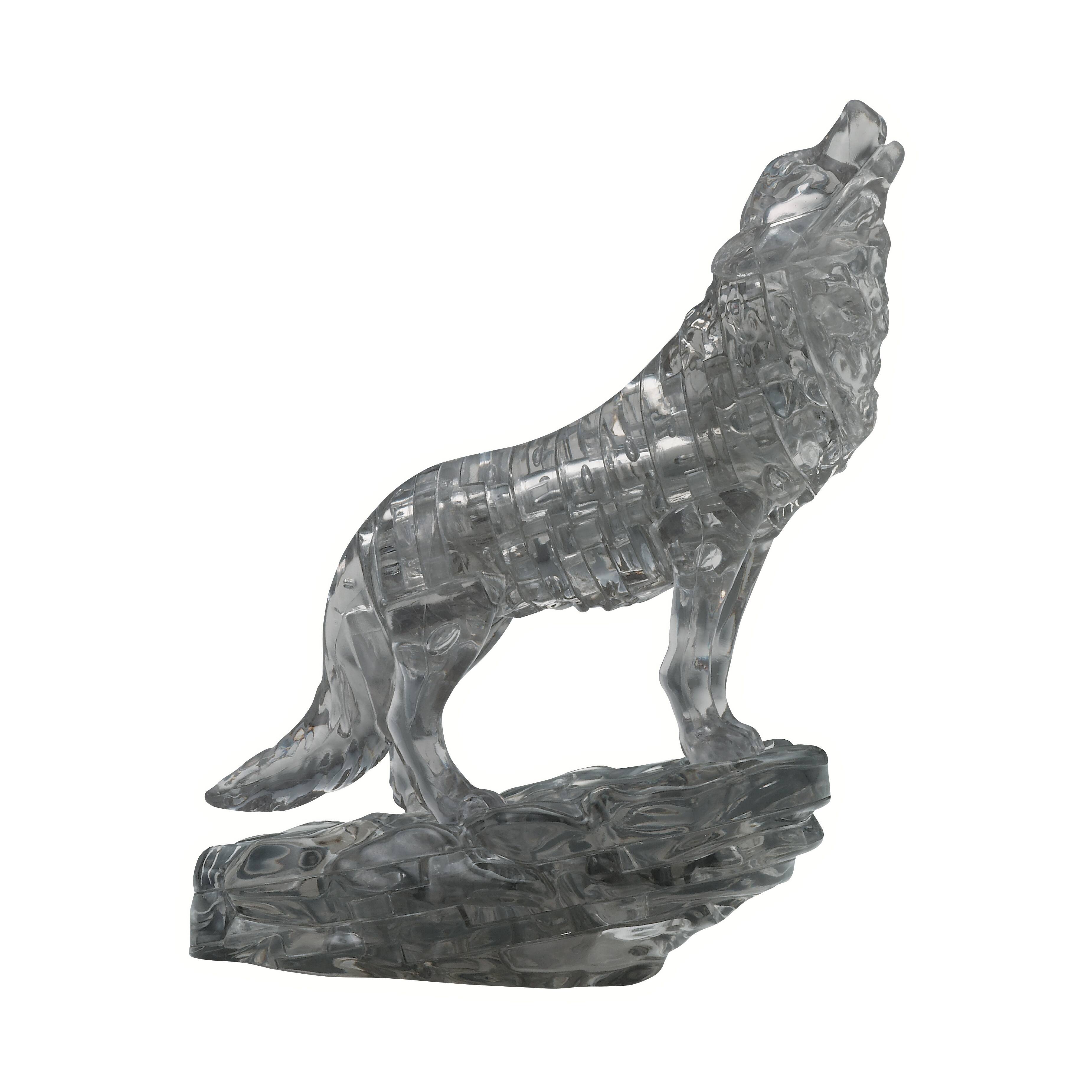 BePuzzled® Original 3D Crystal Puzzle™ Black Wolf 38 Piece Puzzle