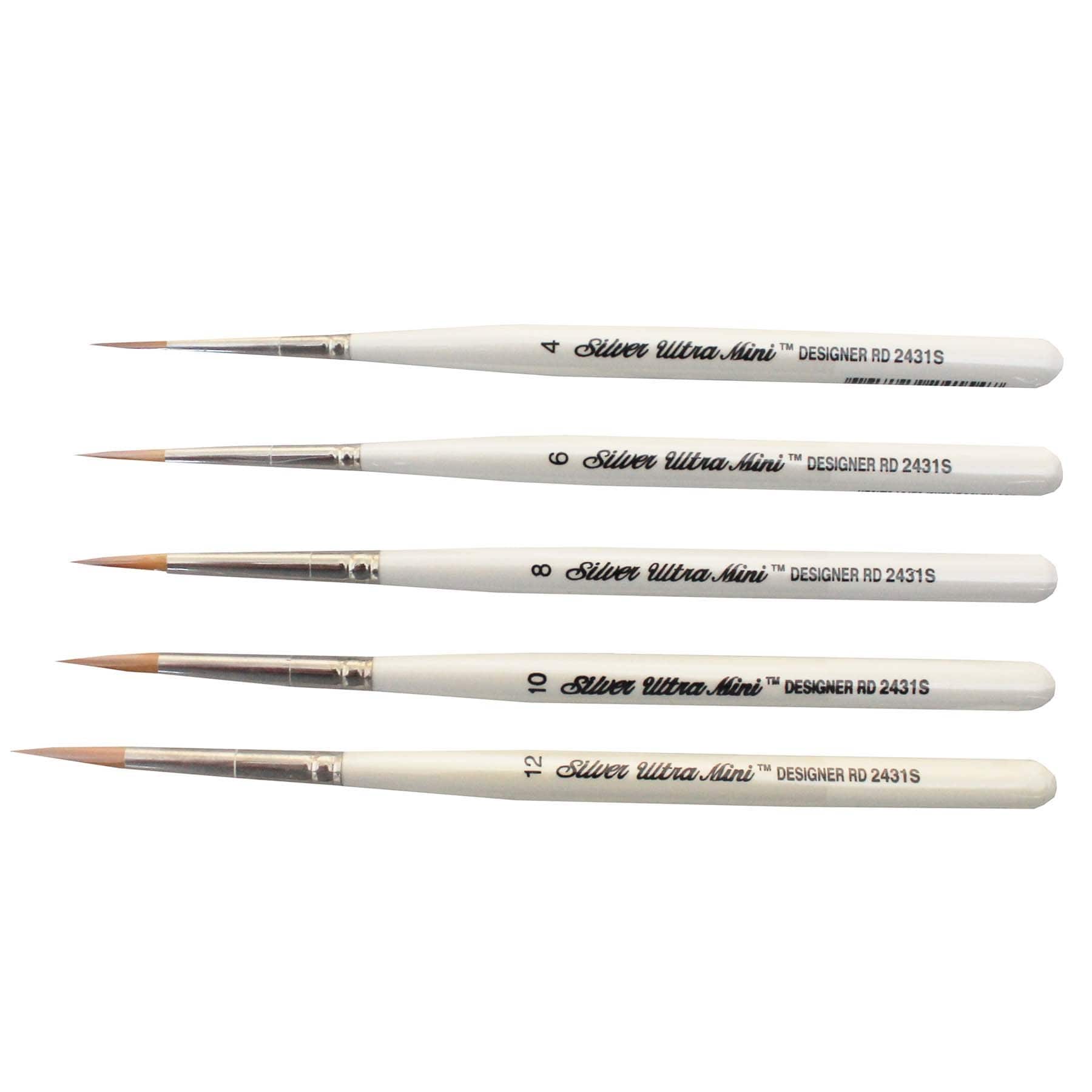 Silver Brush Limited Ultra Mini® Designer Rounds Brushes, Set of 7