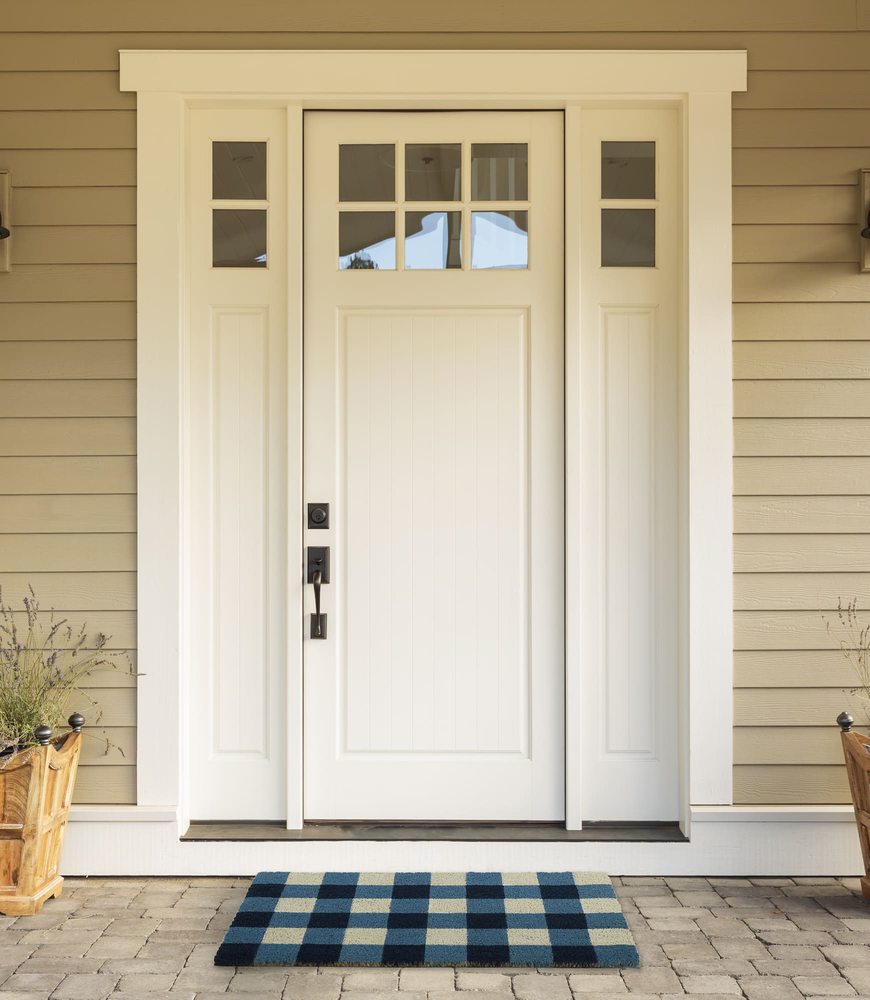 DII® Navy & White Buffalo Check Doormat