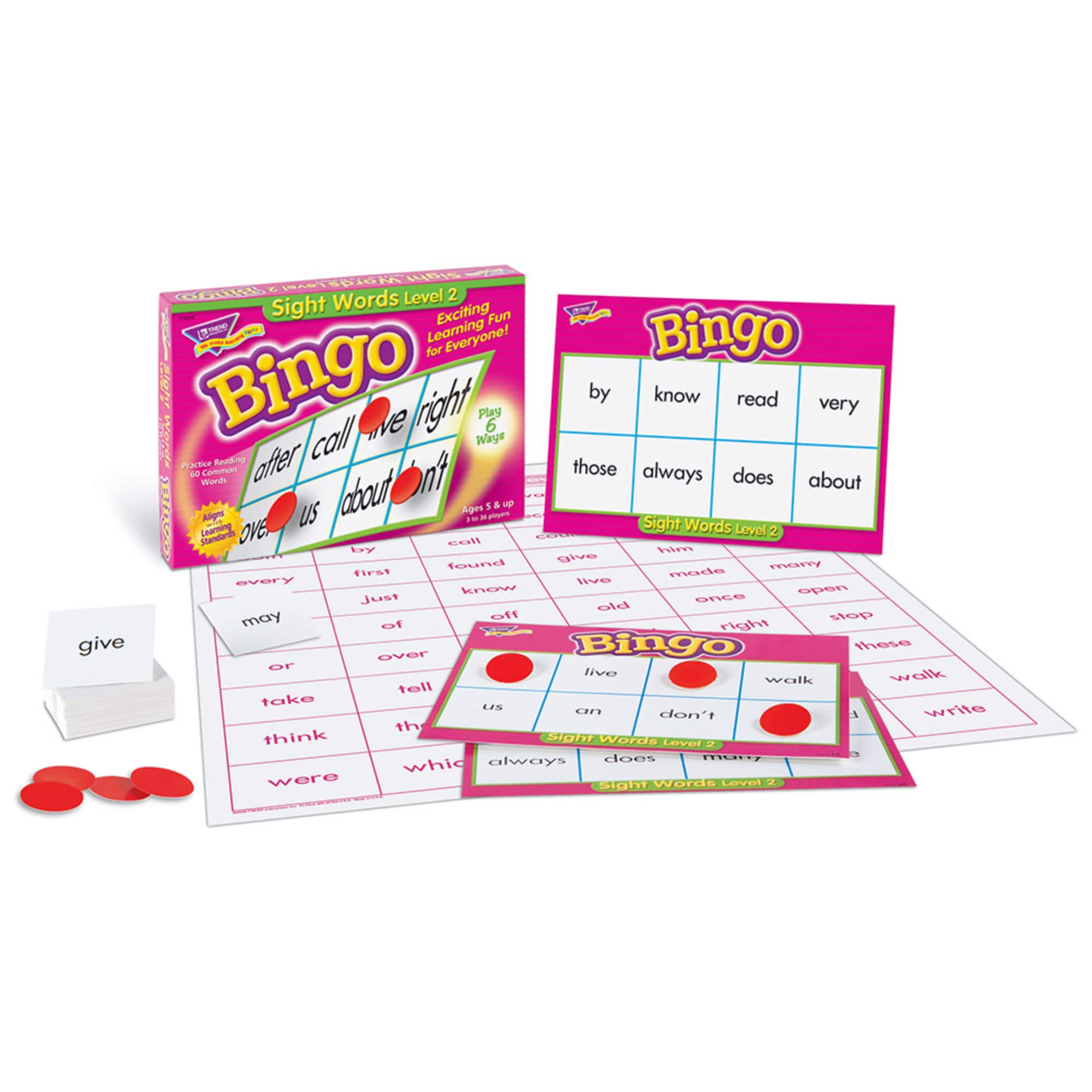 Trend Enterprises® Sight Words Level 2 Bingo Game