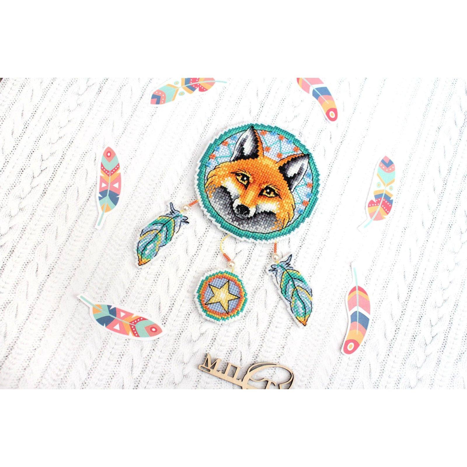 MP Studia Fox Ornament Plastic Canvas Counted Cross Stitch Kit
