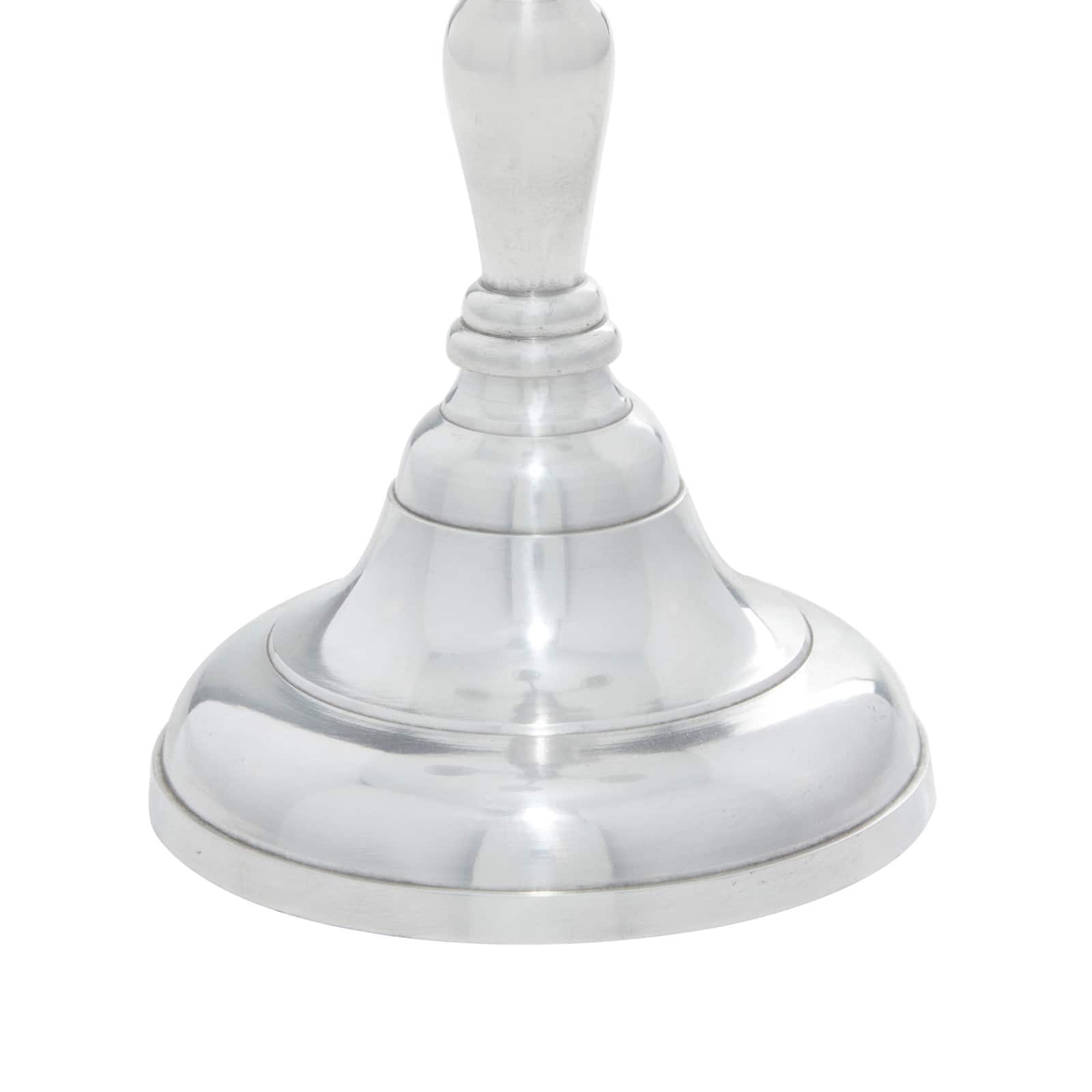 Silver Metal Traditional Candlestick Holders, 23" x 10" x 10"