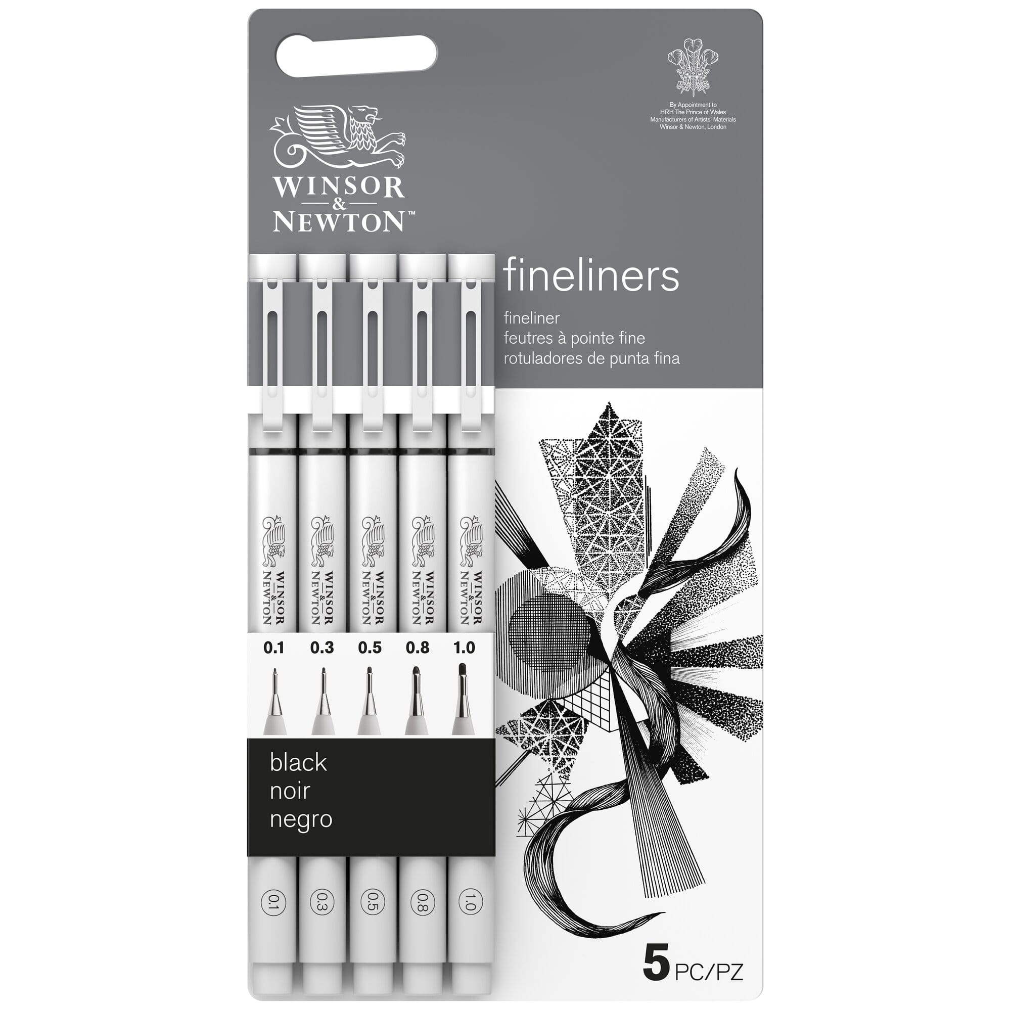 Winsor & Newton™ Fineliners Black Pen Set