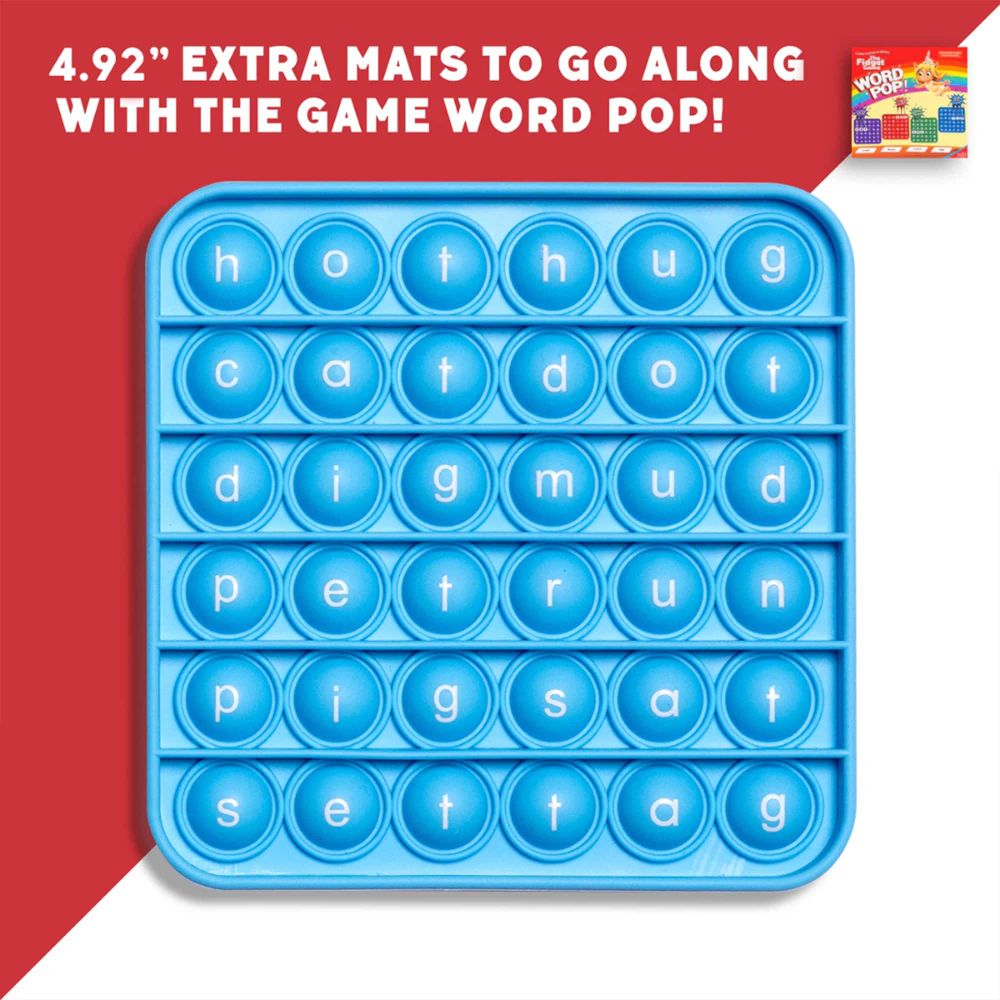 The Fidget Game 5" CVC Word Pop It Mats Set
