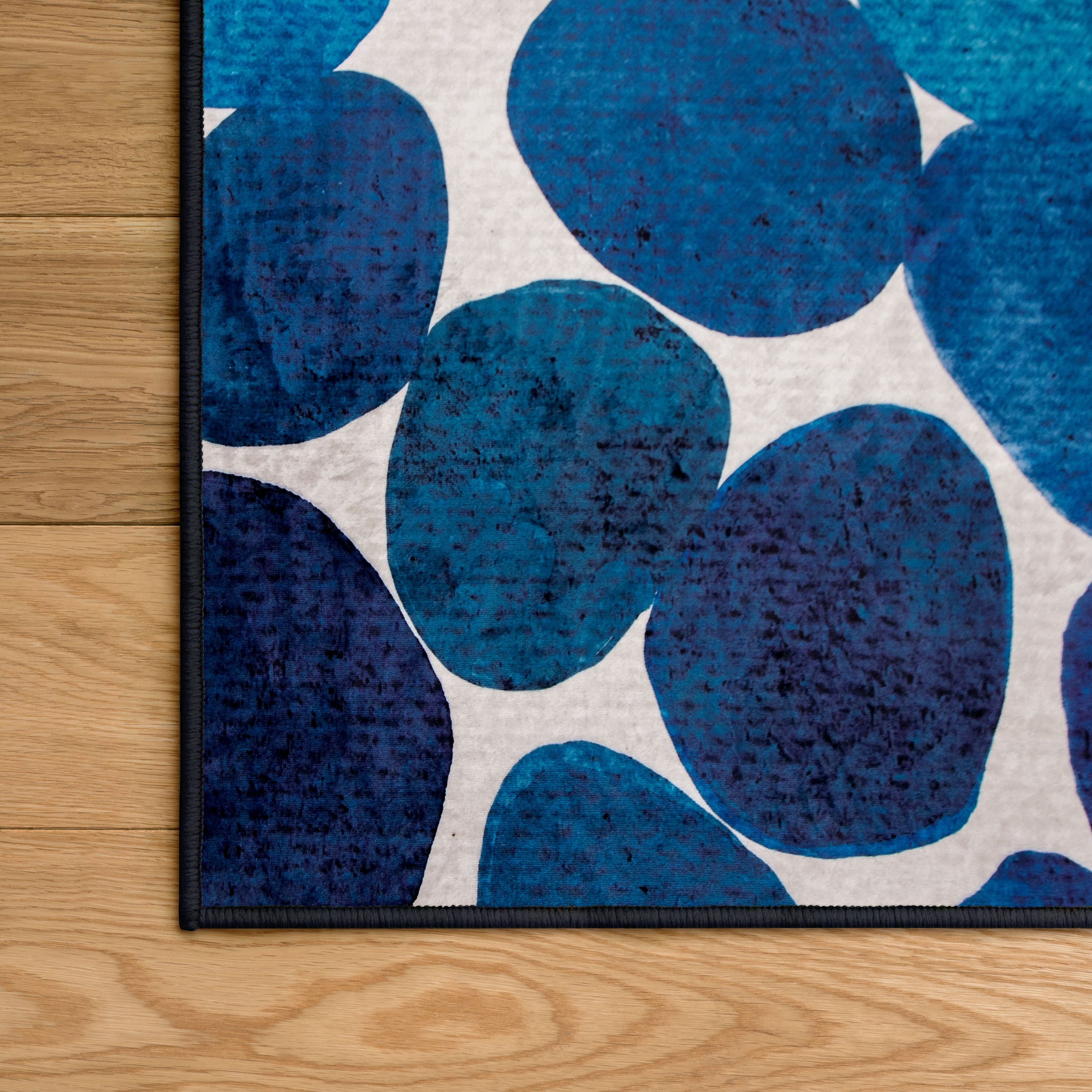 Empire Art Direct 5ft. x 7.5ft. Smooth Stones I B Circles Tapis D'Art Washable Area Rug
