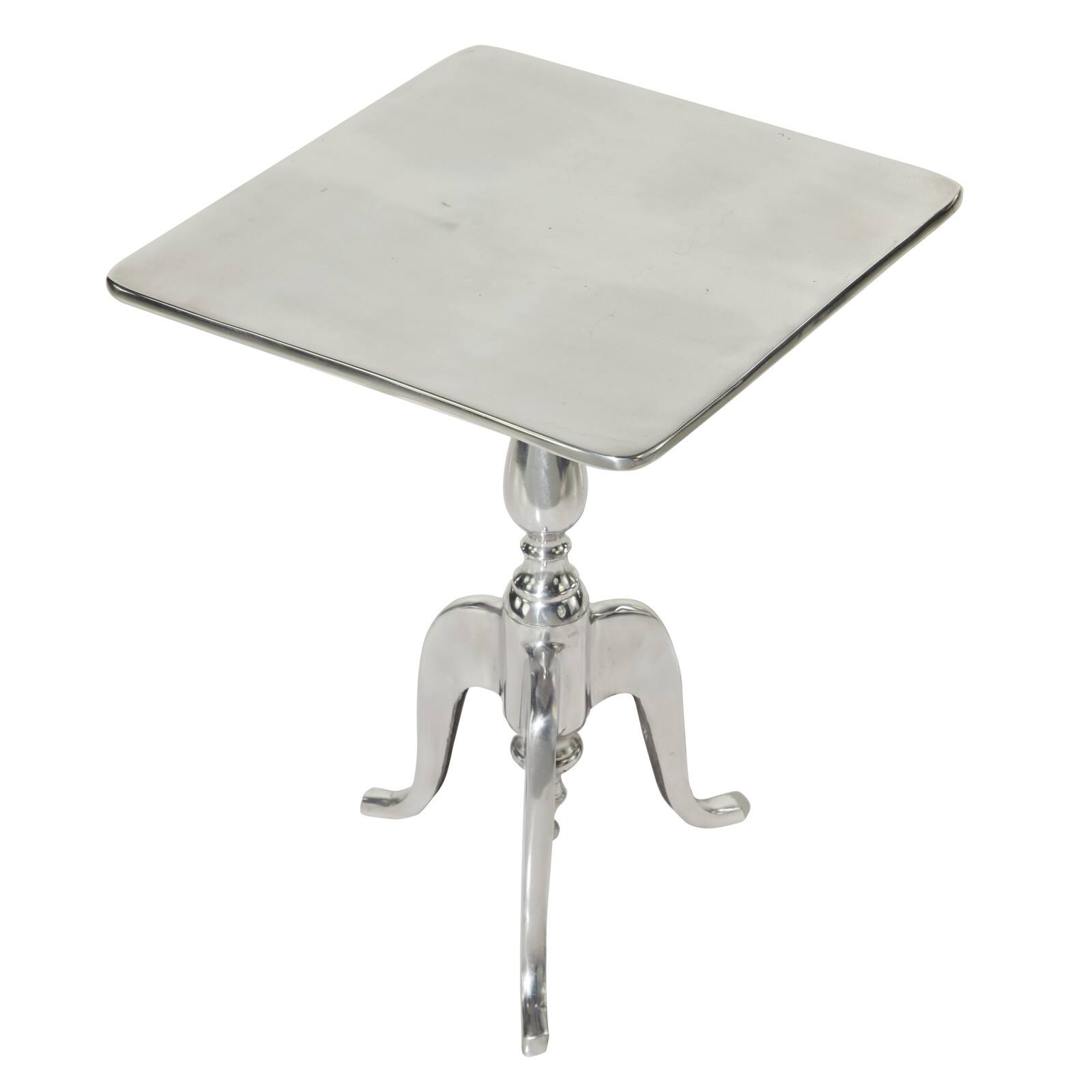 16" Silver Traditional Accent Table