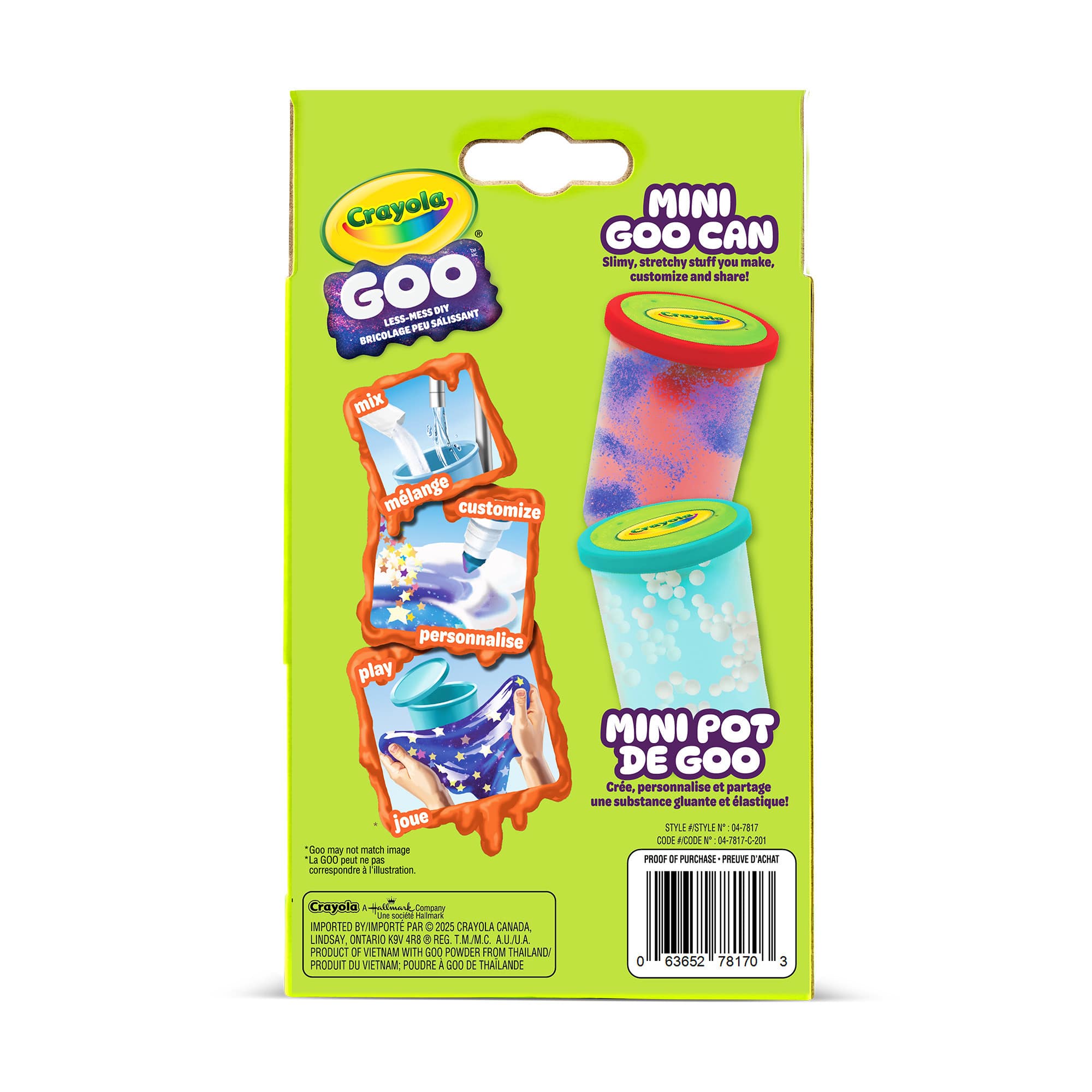 Crayola® Mini Goo Can with Red Bead Mix'ins Slime Craft Kit