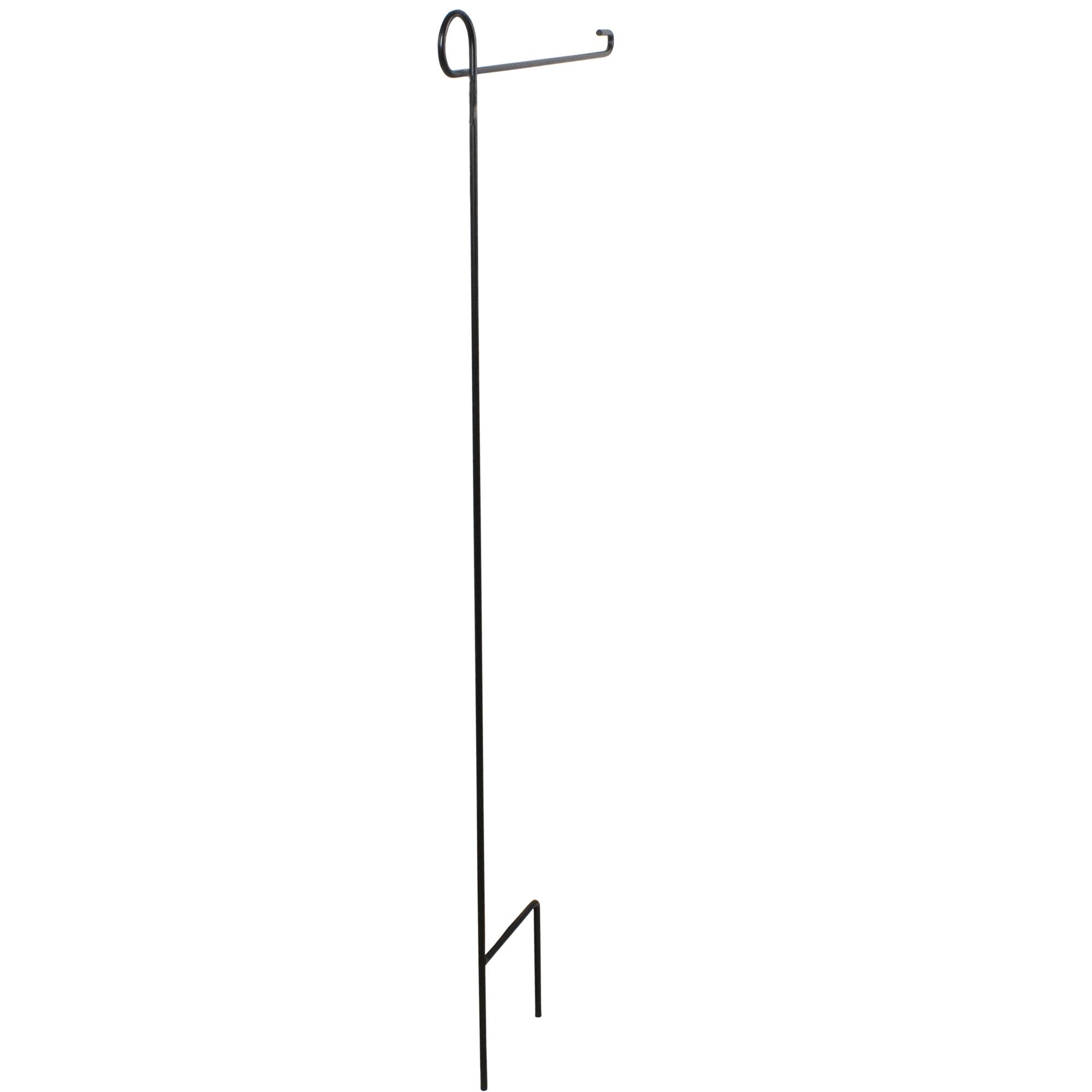 37.75" Black Solid Contemporary Garden Flagpole