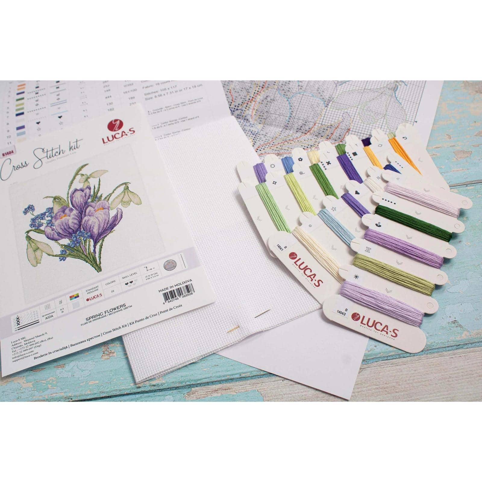 Luca-S Spring Flowers Counted Cross Stitch Kit