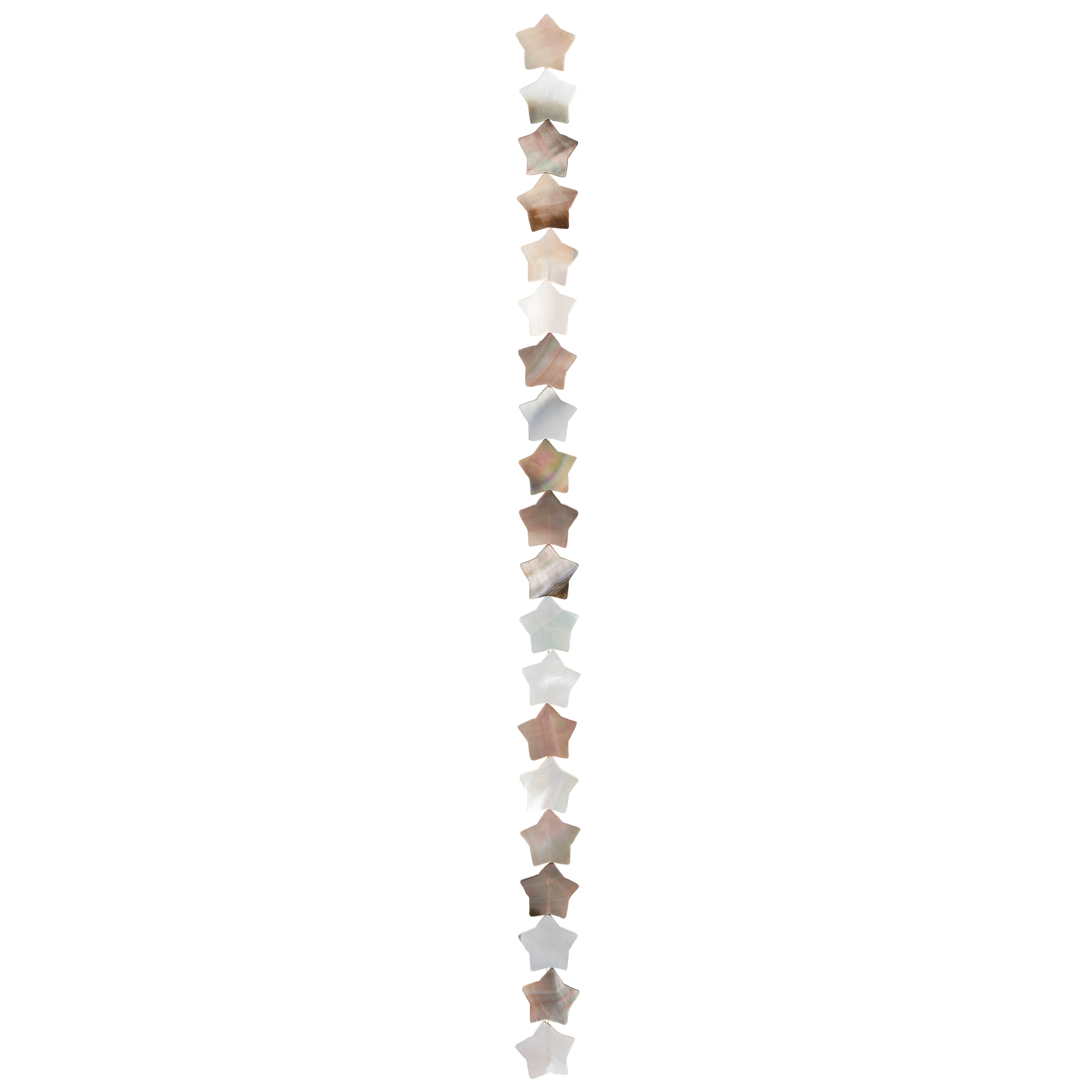 12 Pack: Gray Shell Star Beads, 10mm by Bead Landing™